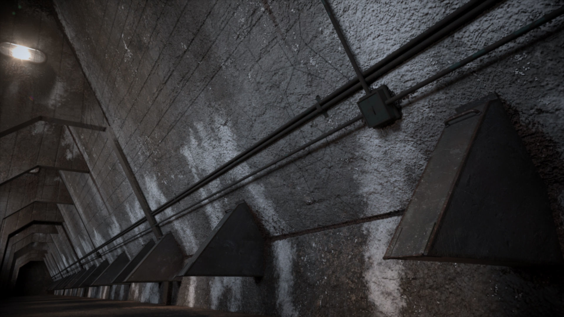 Abandoned Interior Corridor Low-poly 3D model_3