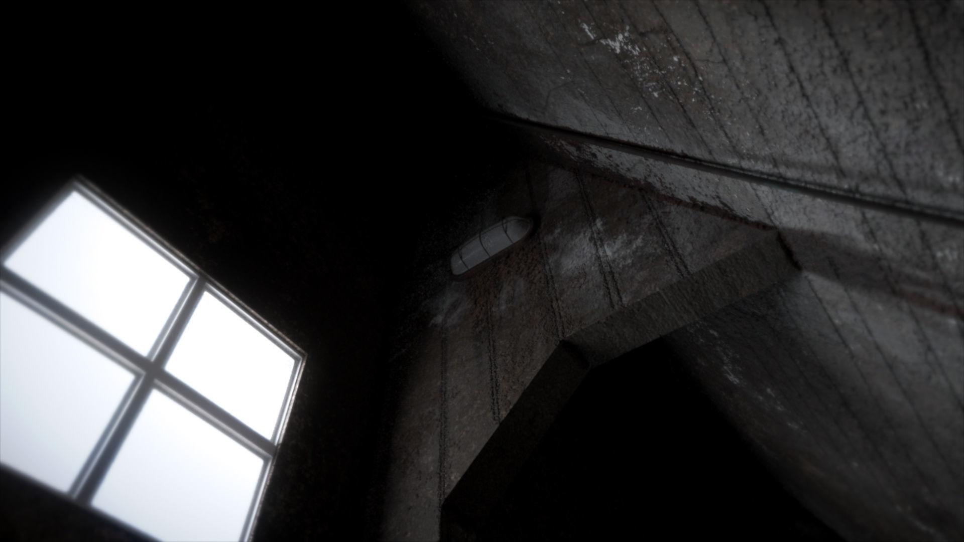 Abandoned Interior Corridor Low-poly 3D model_21