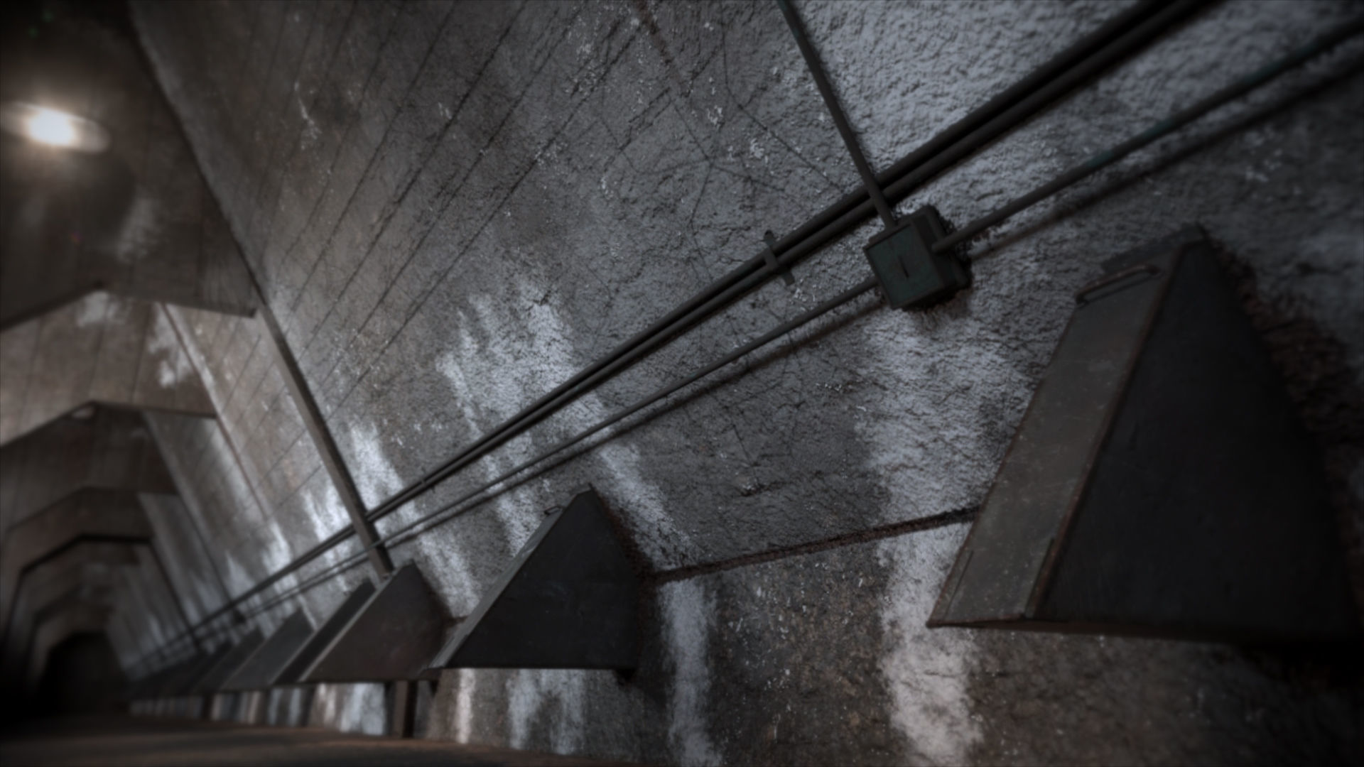 Abandoned Interior Corridor Low-poly 3D model_20