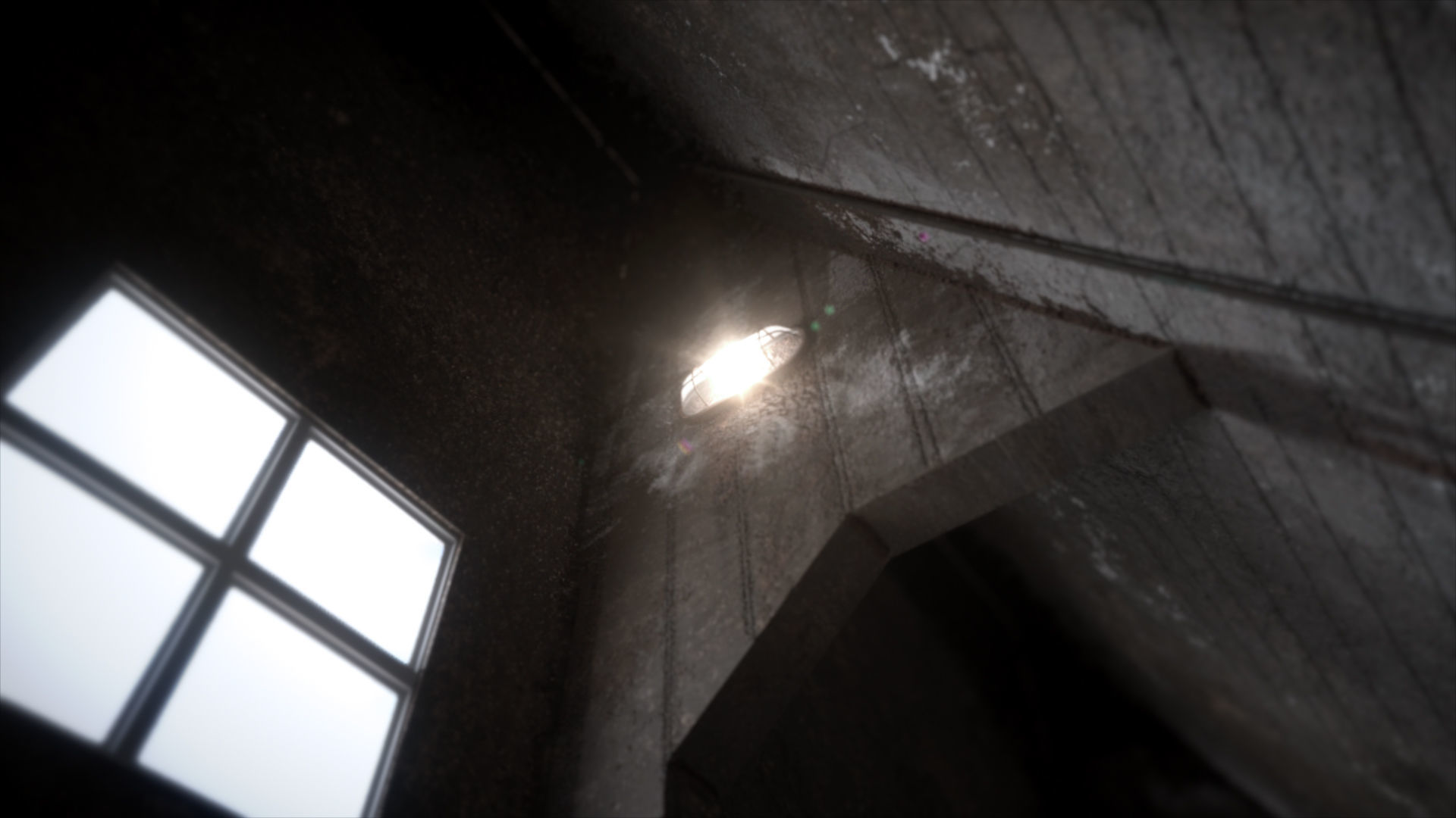 Abandoned Interior Corridor Low-poly 3D model_24