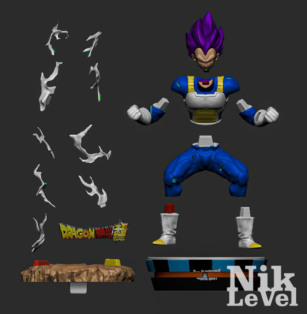 Vegeta Ultra Ego Dragon Ball 3D Printable 3D print model_2