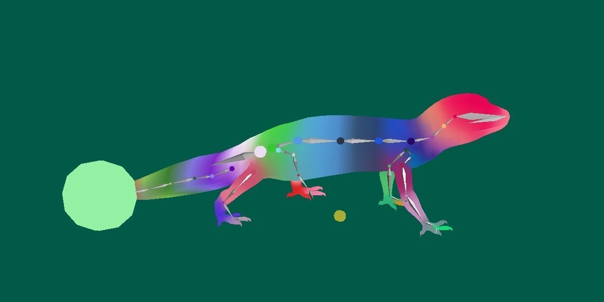 Leopard Gecko Low-poly 3D model_12