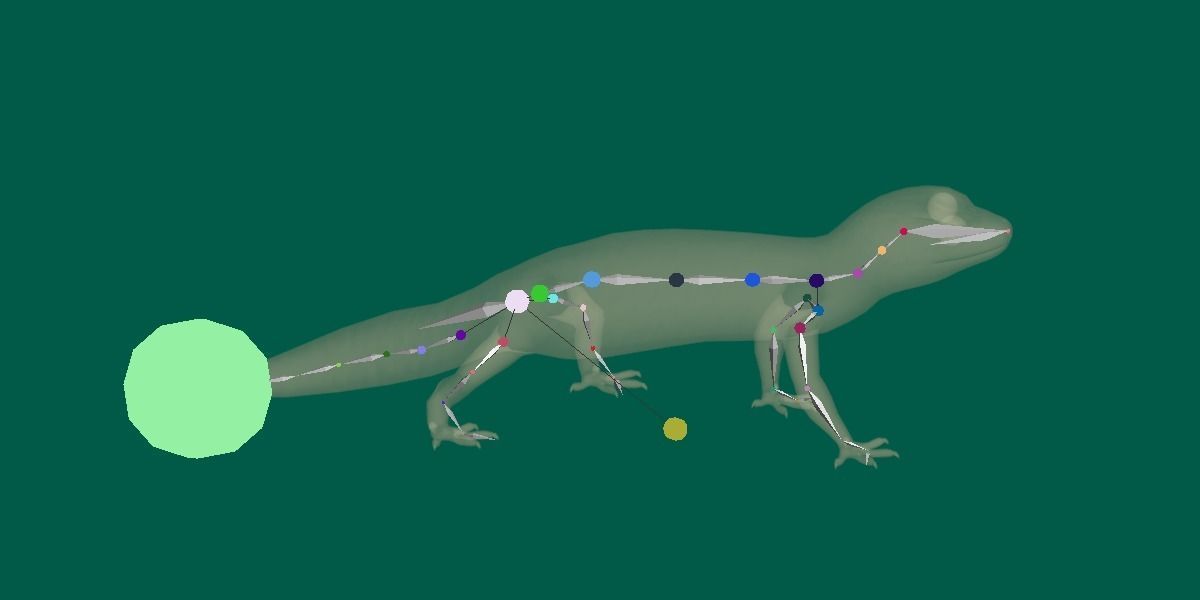 Leopard Gecko Low-poly 3D model_11