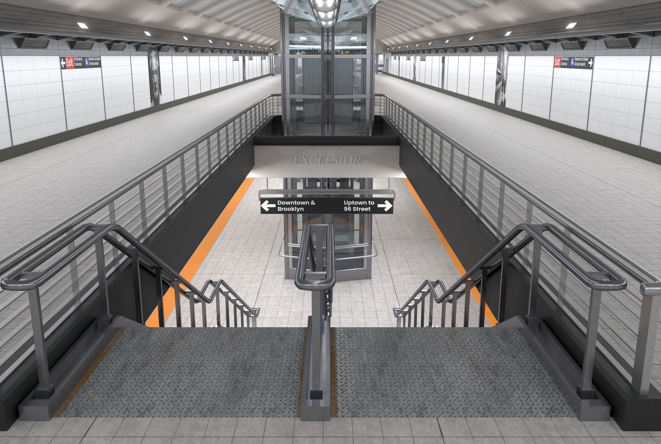 3D model Subway station with car VR / AR / low-poly | CGTrader