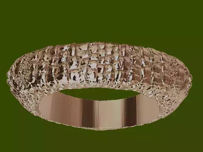 Crocodile Skin Textured Ring