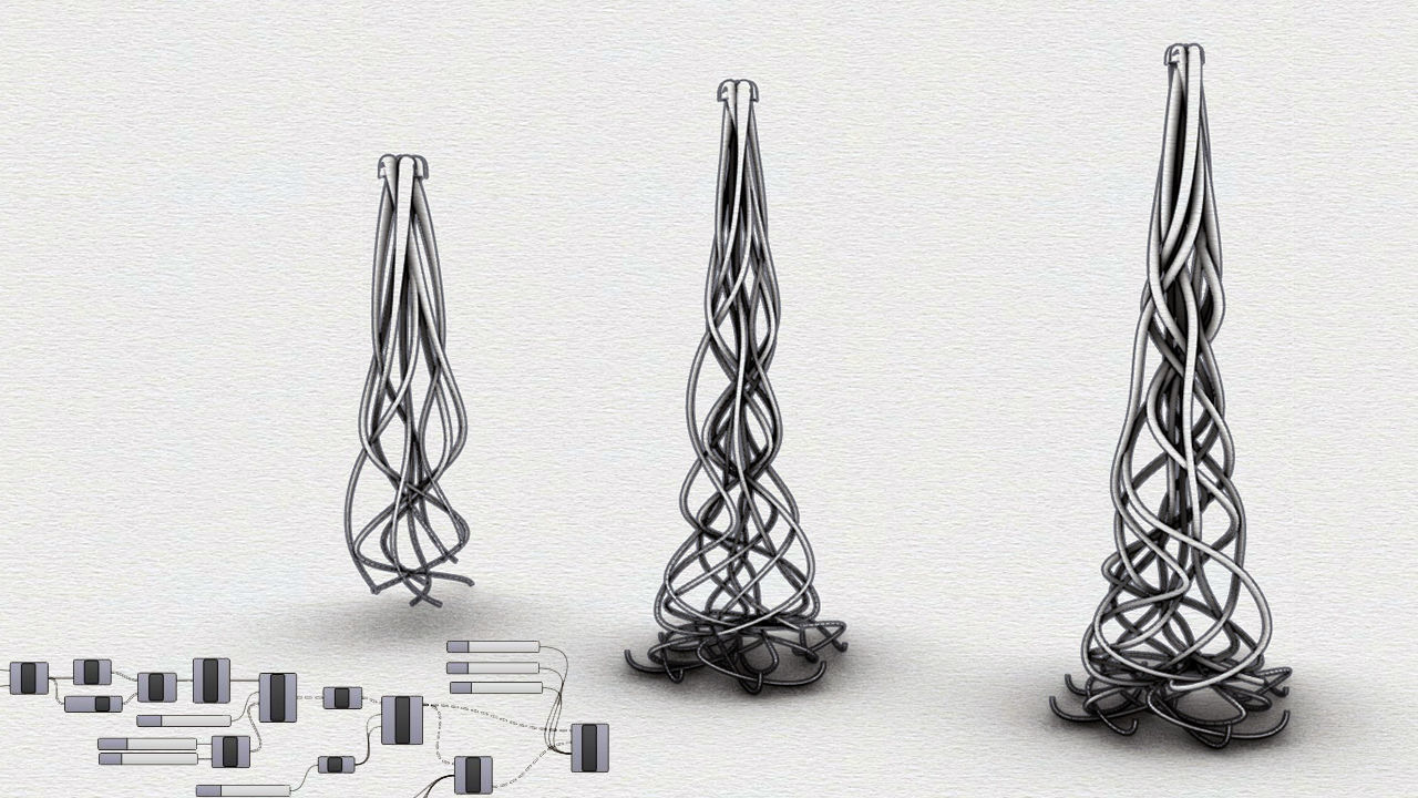 Parametric Tower Design in Grasshopper Rhino 3d model 3D model | CGTrader