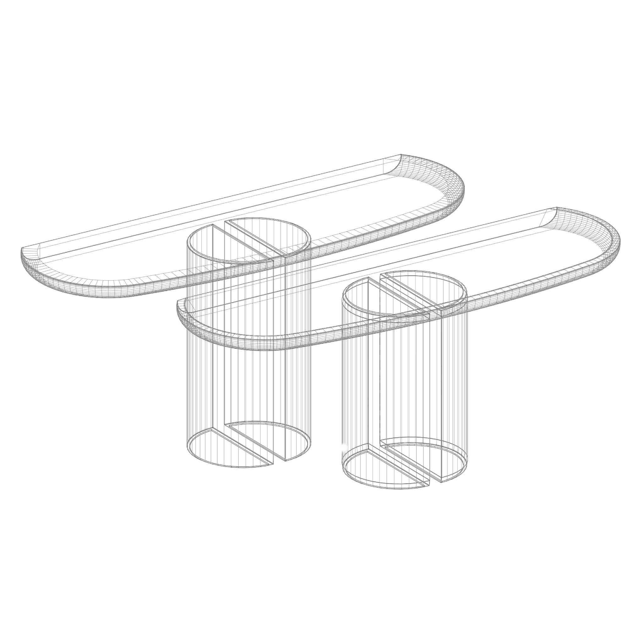 LuxLucia Casa DYNASTY Console Table Low-poly 3D model_8