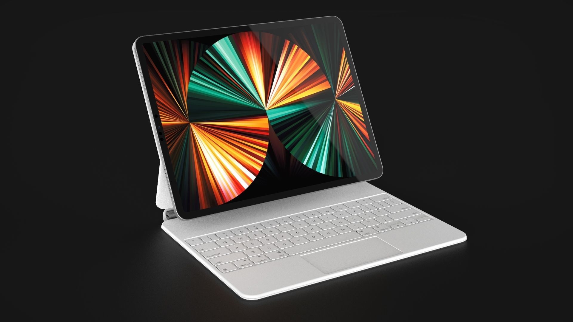 Apple iPhone 14 Pro MacBook Pro 14 iPad Pro with Keyboard 3D Model Collection_11