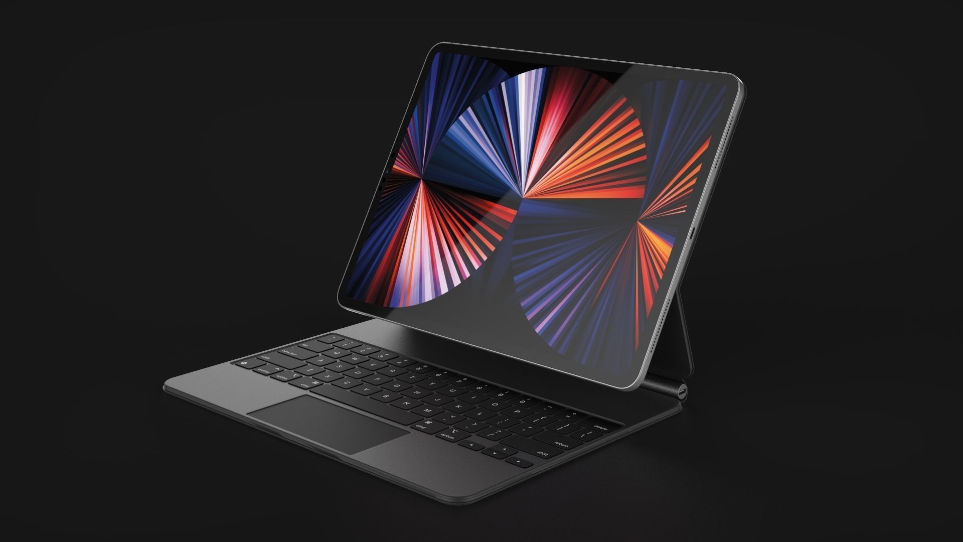 Apple iPhone 14 Pro MacBook Pro 14 iPad Pro with Keyboard 3D Model Collection_14