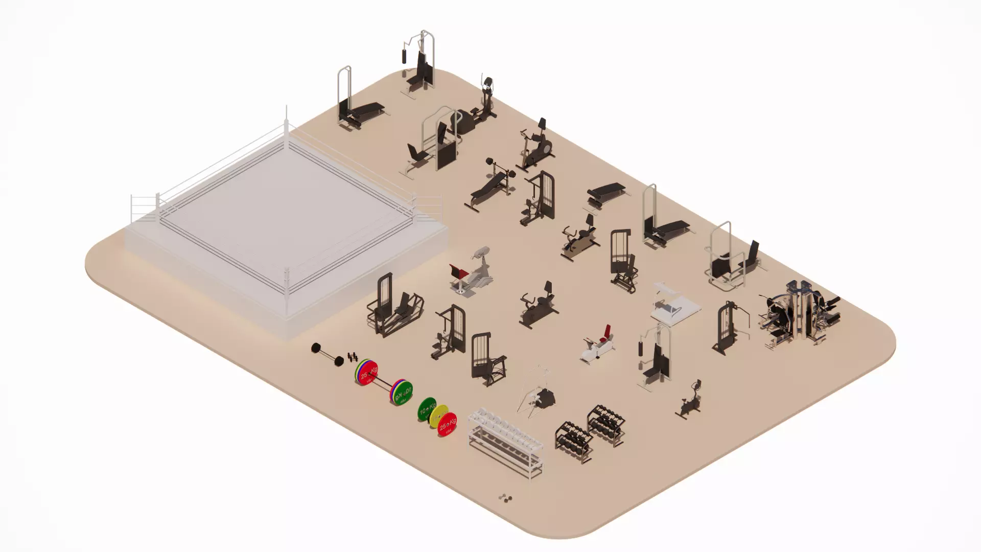 Gym Revit Families 2022 3D model