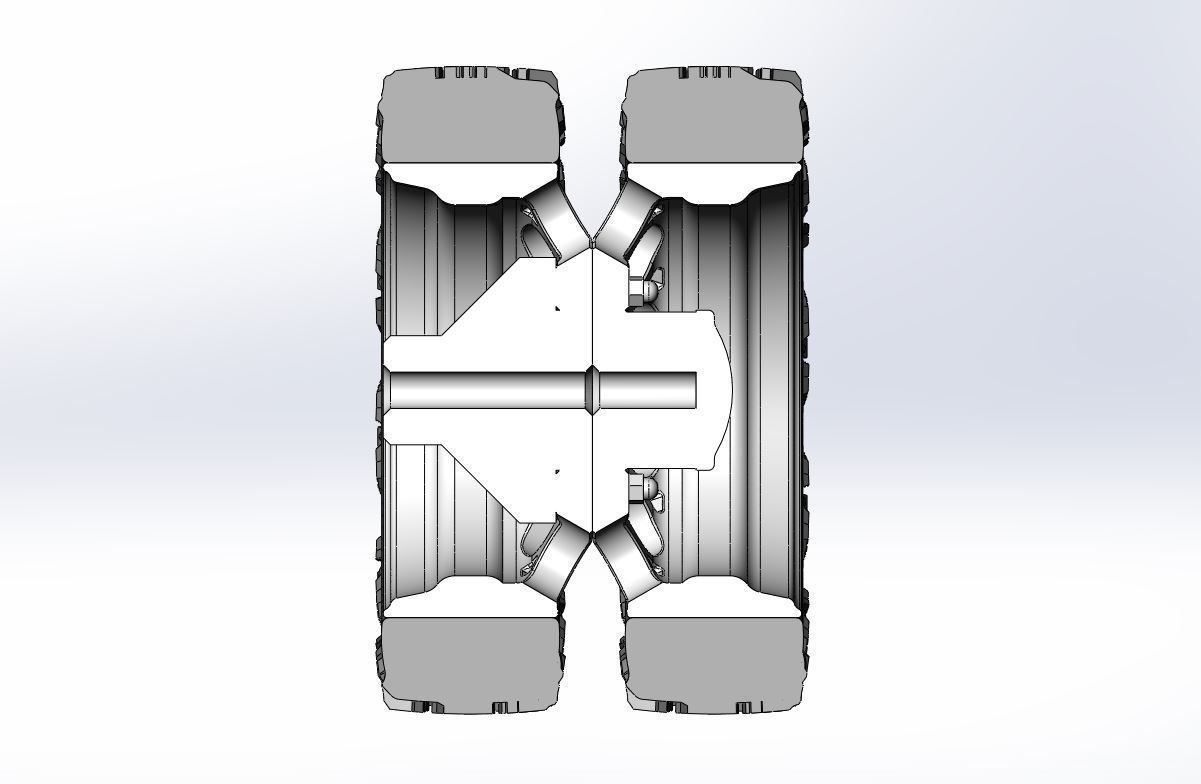 Rear semi wheel for pickup Version 6 Scale 1 to 25 3D print model_10