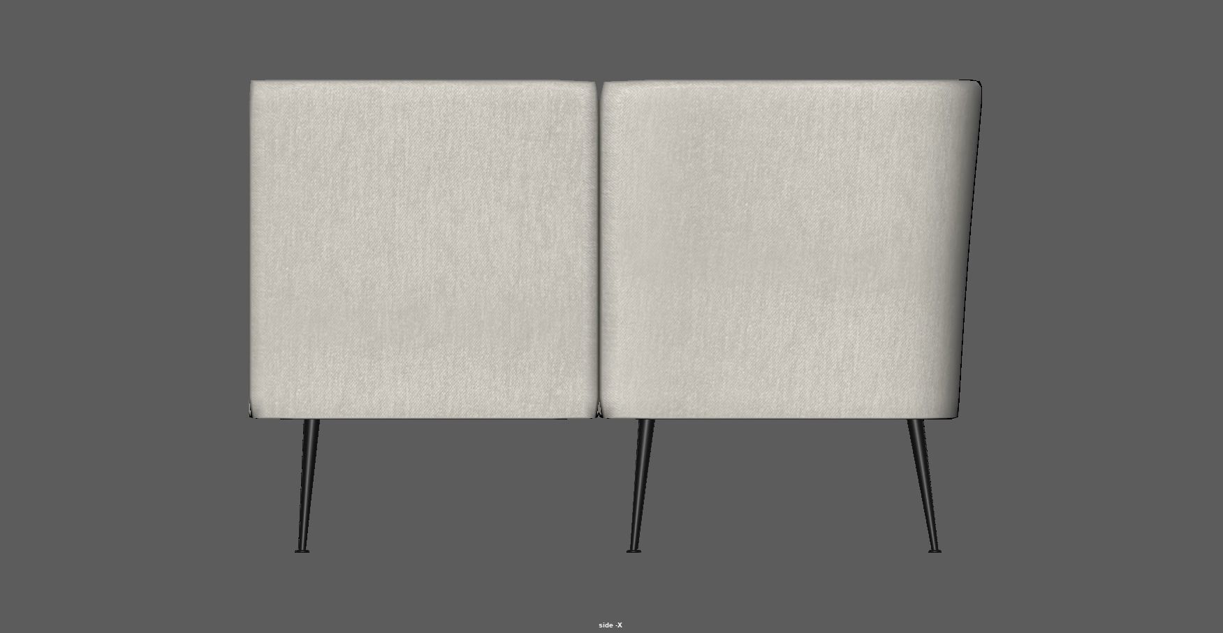 modular seating - modular sofa - lounge seating - couch Low-poly 3D model_8