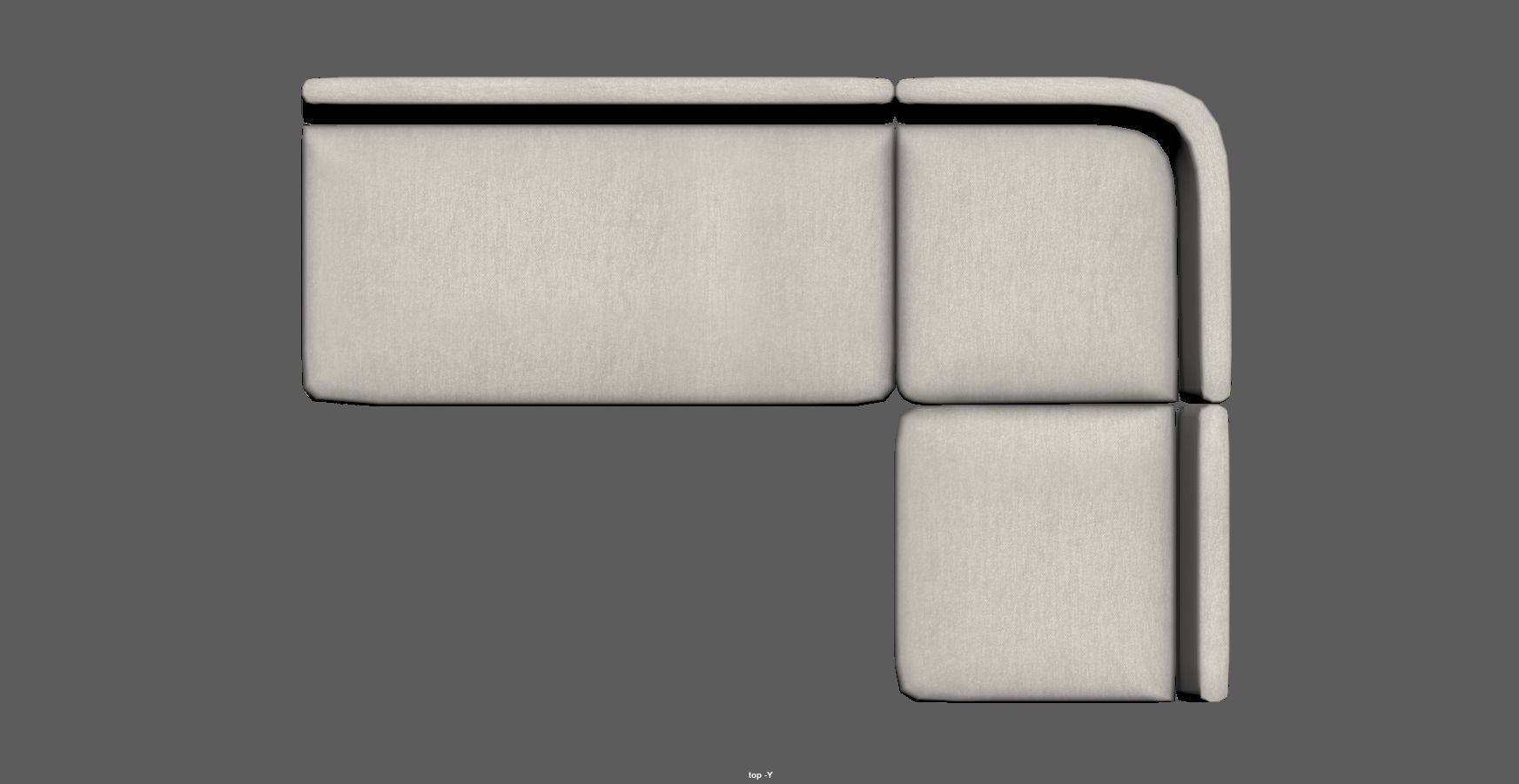 modular seating - modular sofa - lounge seating - couch Low-poly 3D model_25