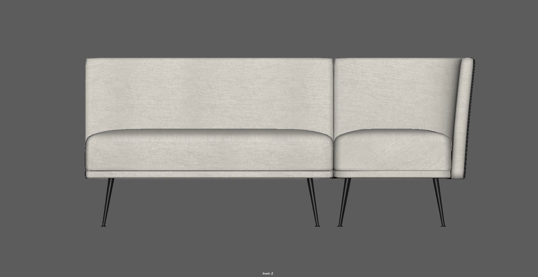 modular seating - modular sofa - lounge seating - couch Low-poly 3D model_28