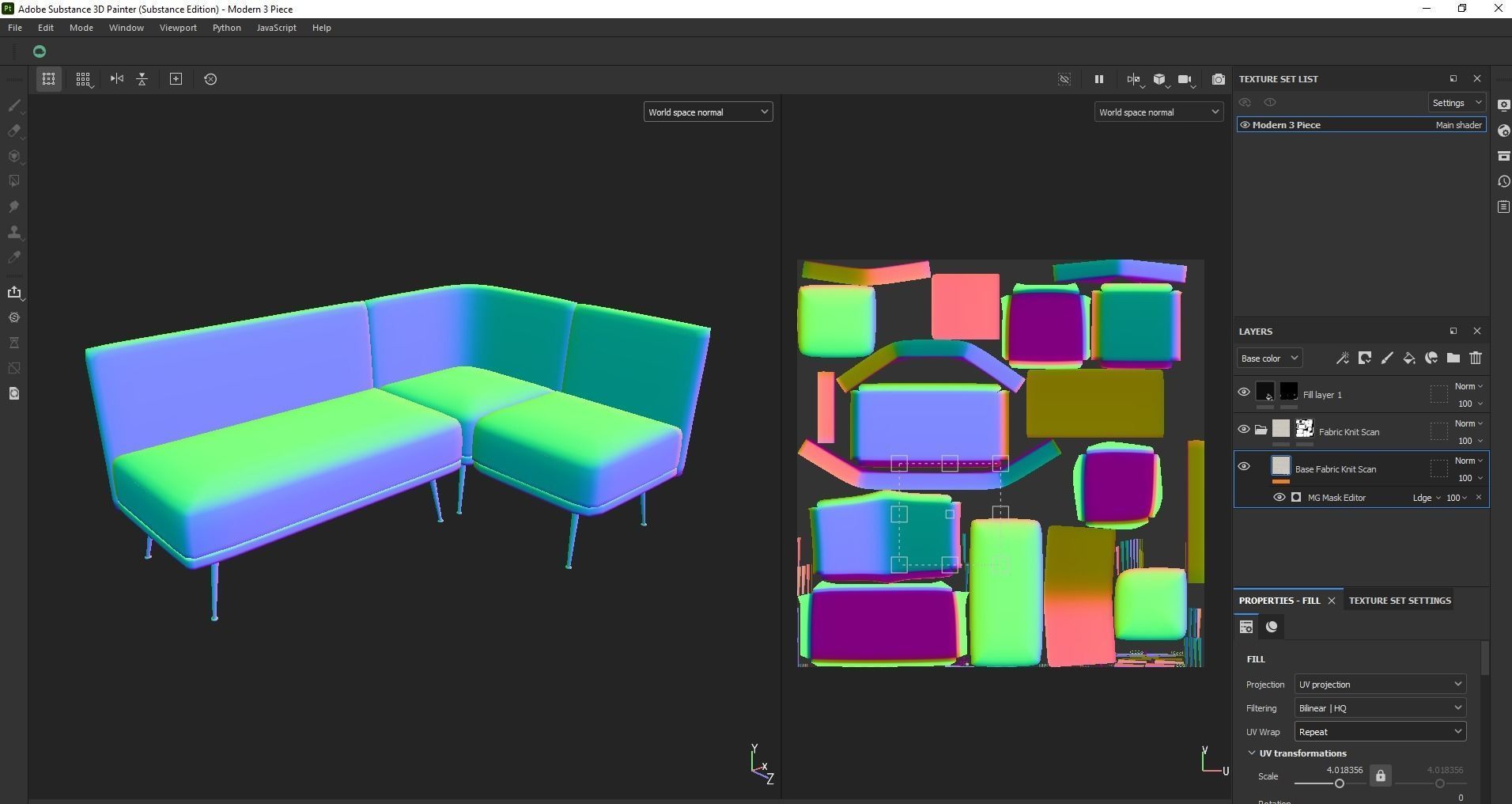 modular seating - modular sofa - lounge seating - couch Low-poly 3D model_15
