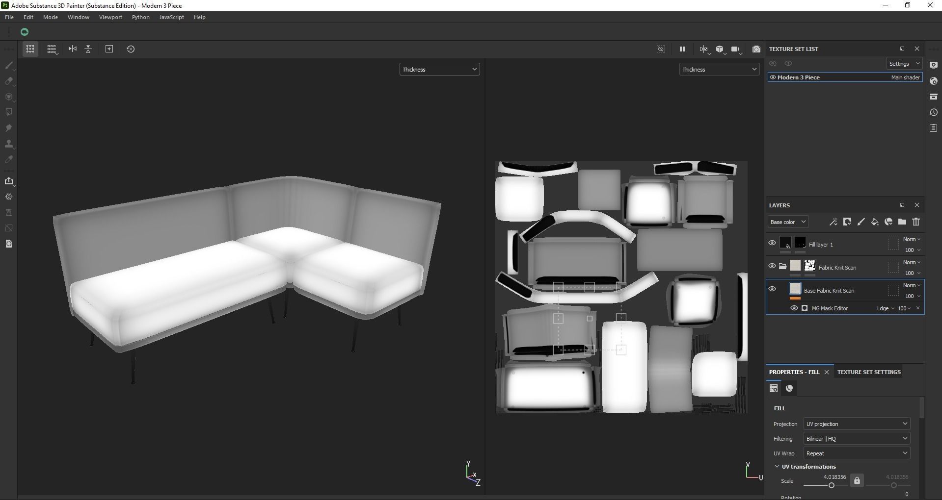 modular seating - modular sofa - lounge seating - couch Low-poly 3D model_21