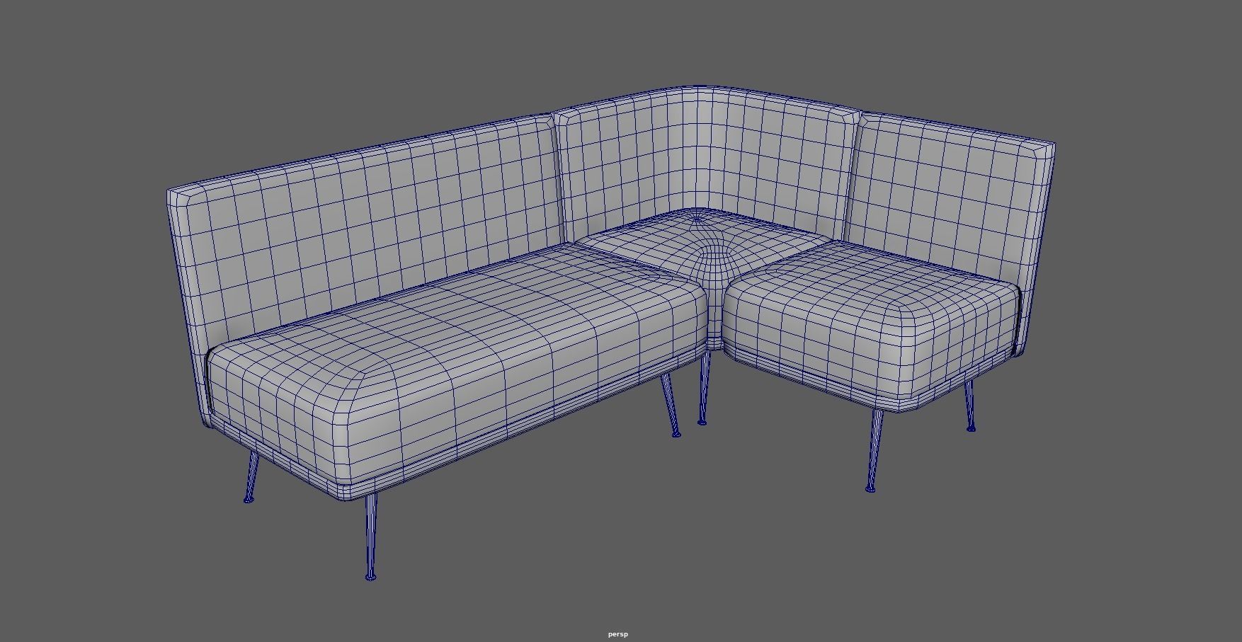modular seating - modular sofa - lounge seating - couch Low-poly 3D model_24