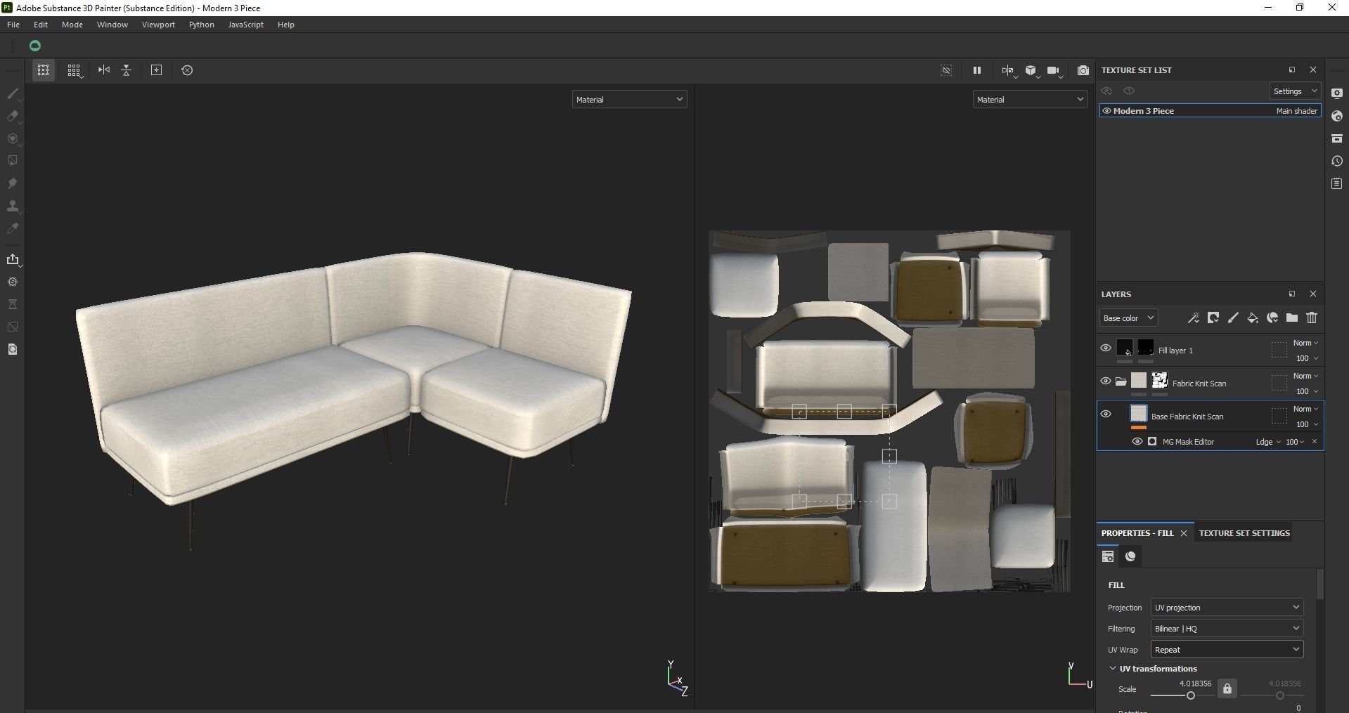 modular seating - modular sofa - lounge seating - couch Low-poly 3D model_13