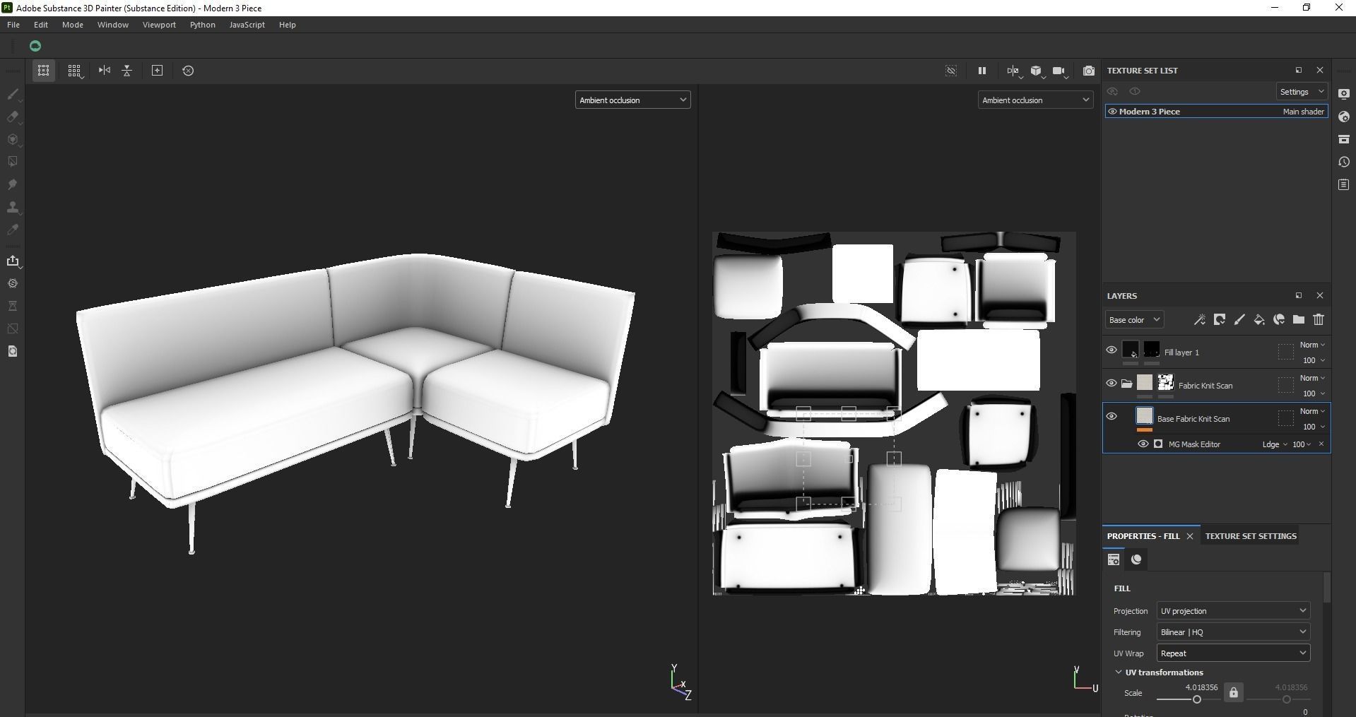 modular seating - modular sofa - lounge seating - couch Low-poly 3D model_18