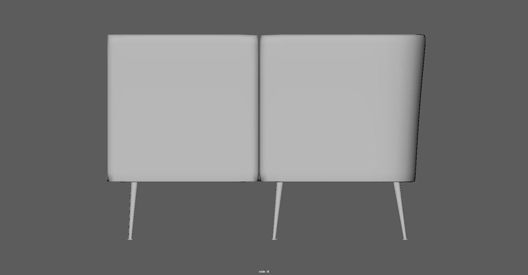 modular seating - modular sofa - lounge seating - couch Low-poly 3D model_10