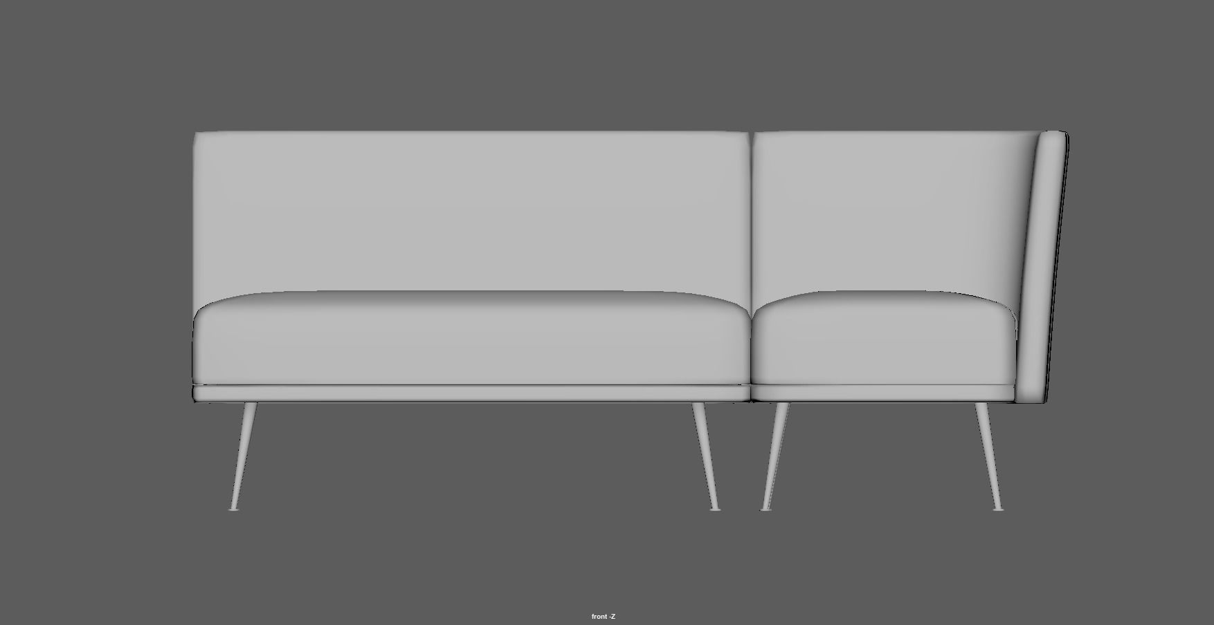 modular seating - modular sofa - lounge seating - couch Low-poly 3D model_7