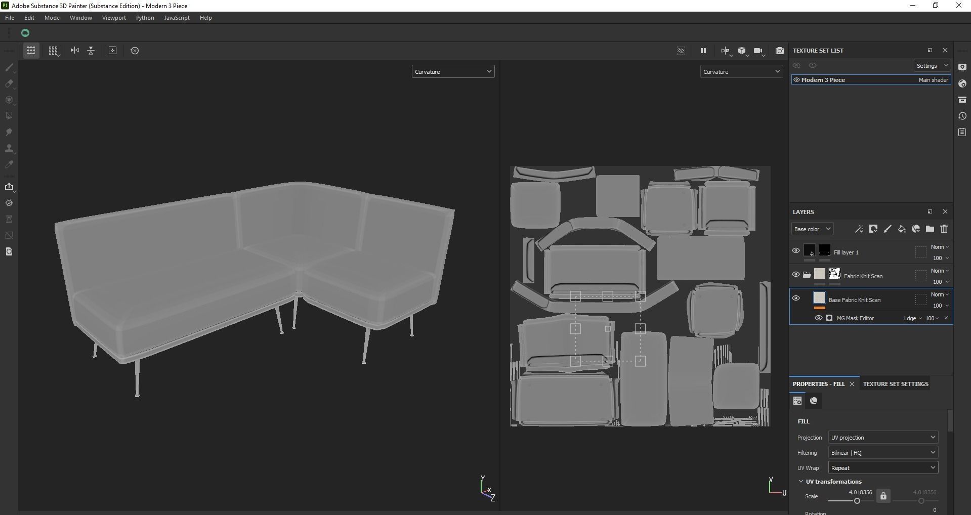 modular seating - modular sofa - lounge seating - couch Low-poly 3D model_19