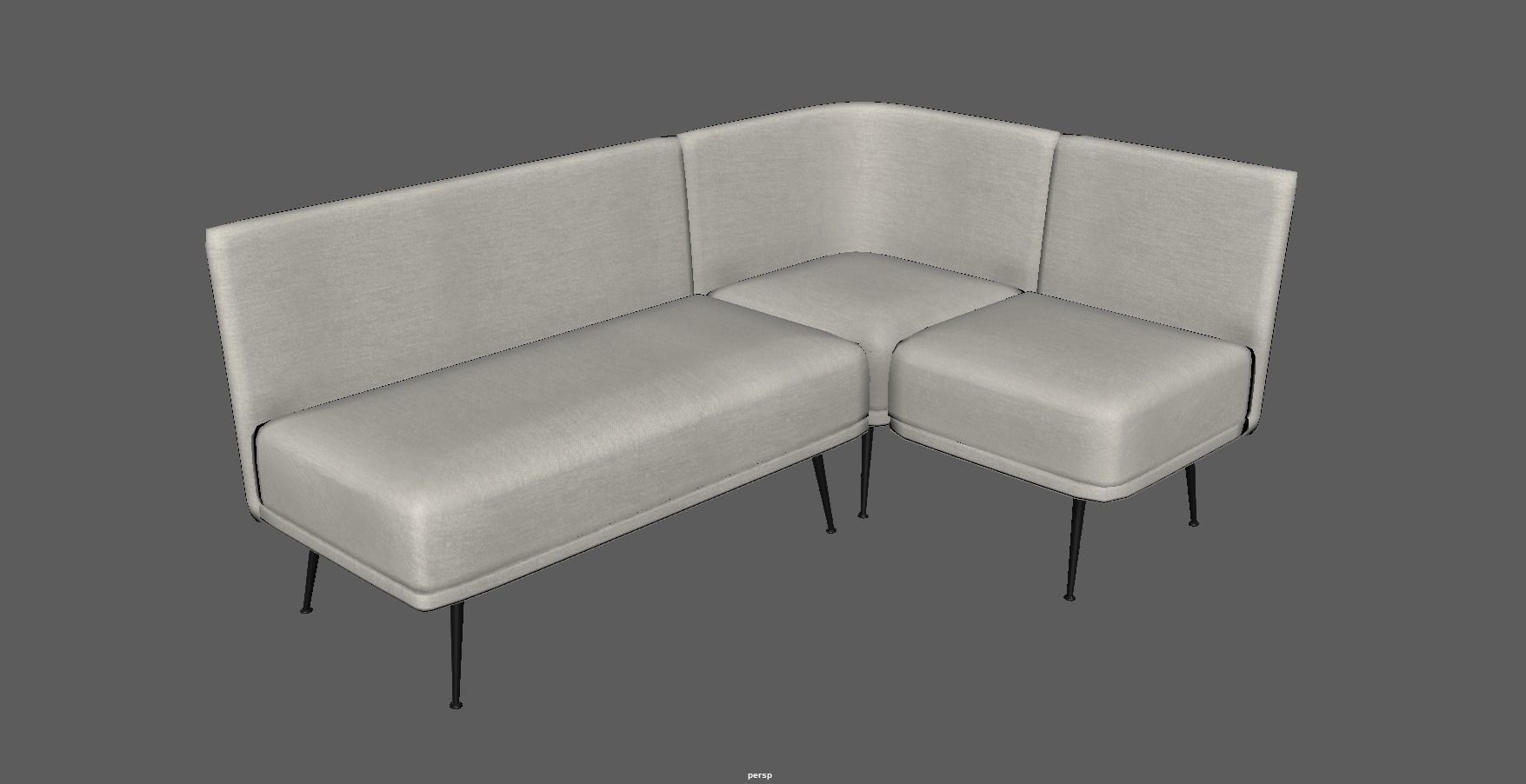 modular seating - modular sofa - lounge seating - couch Low-poly 3D model_30