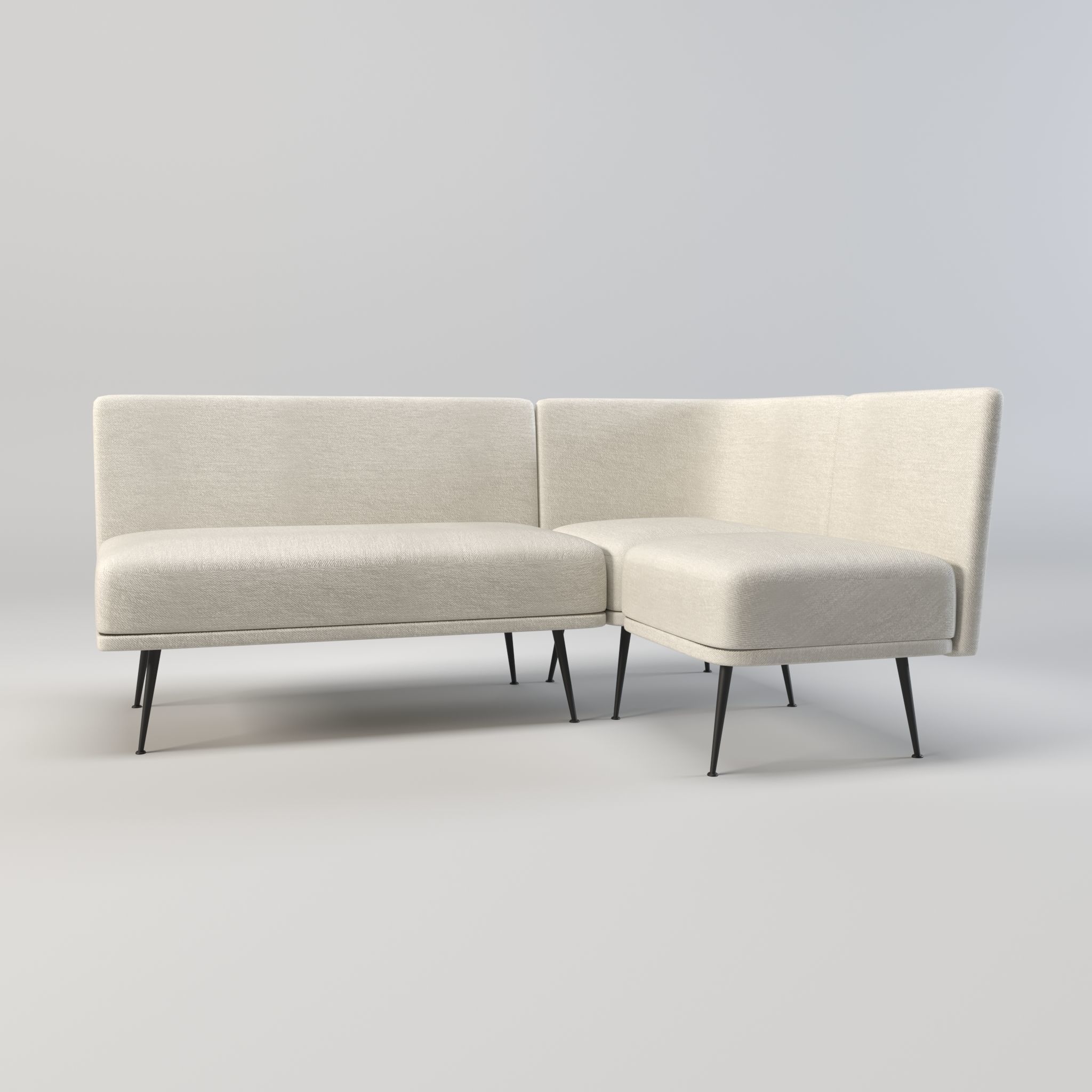 modular seating - modular sofa - lounge seating - couch Low-poly 3D model_6