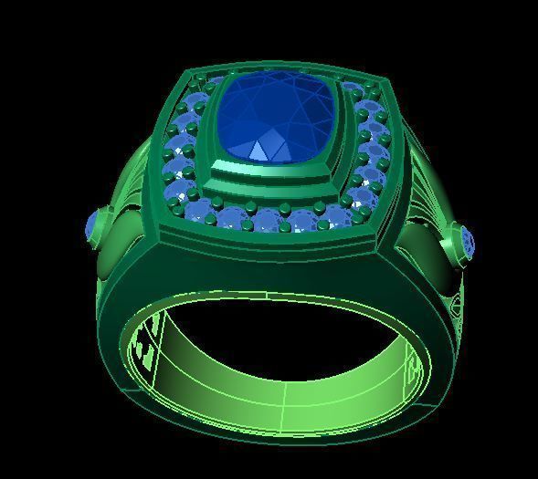 man ring 3D print model_8