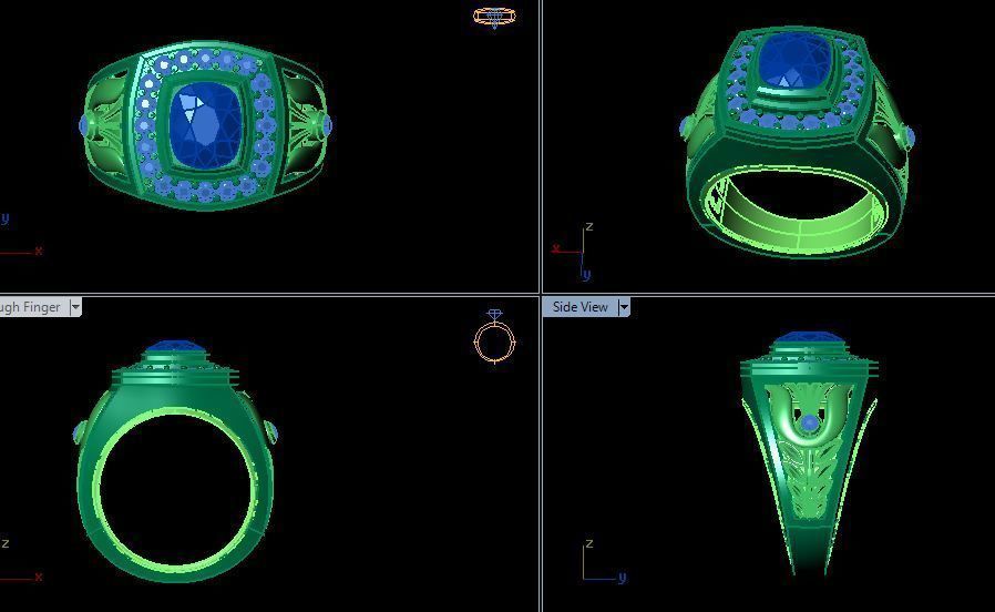 man ring 3D print model_12