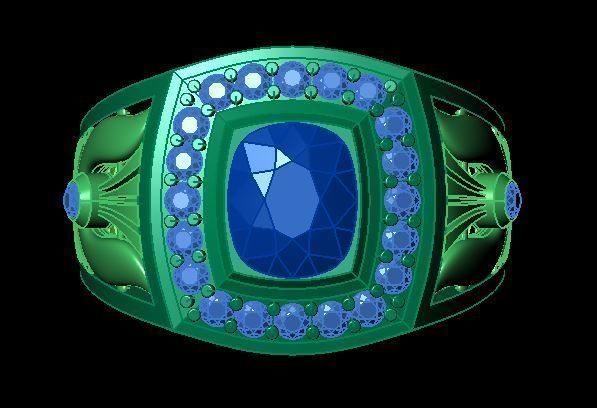 man ring 3D print model_9