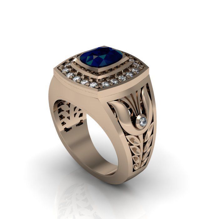 man ring 3D print model_2