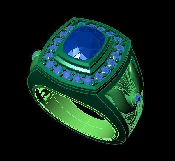man ring 3D print model_7