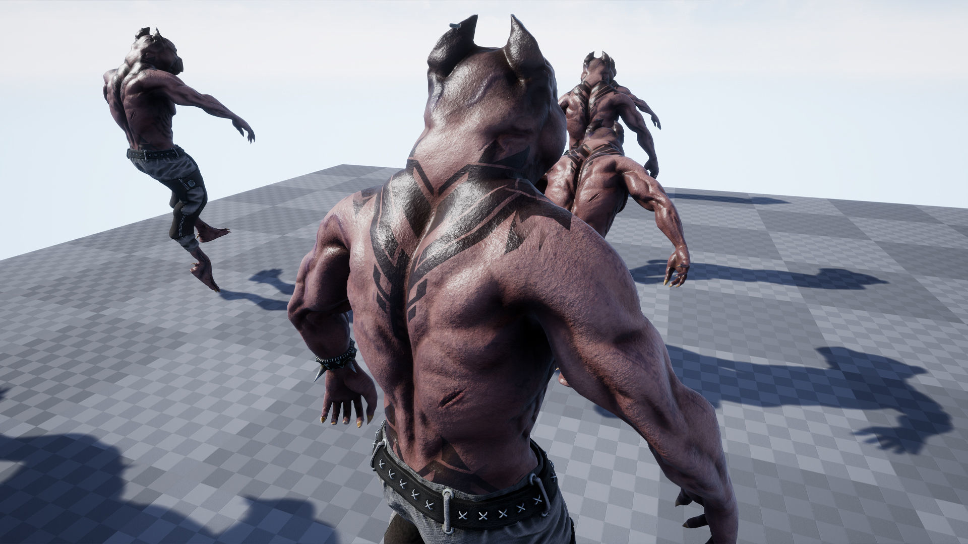 Pitbull Mutant Low-poly 3D model_12