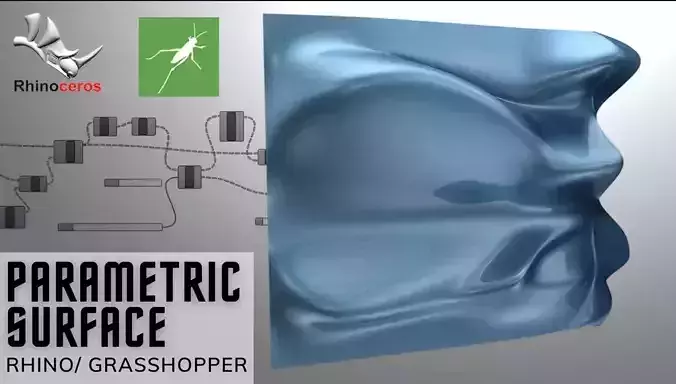 Parametric Surface Design in Grasshopper Rhino 3d model Download