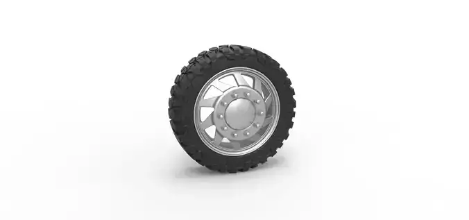 Front semi wheel for pickup V7 Scale 1 to 25