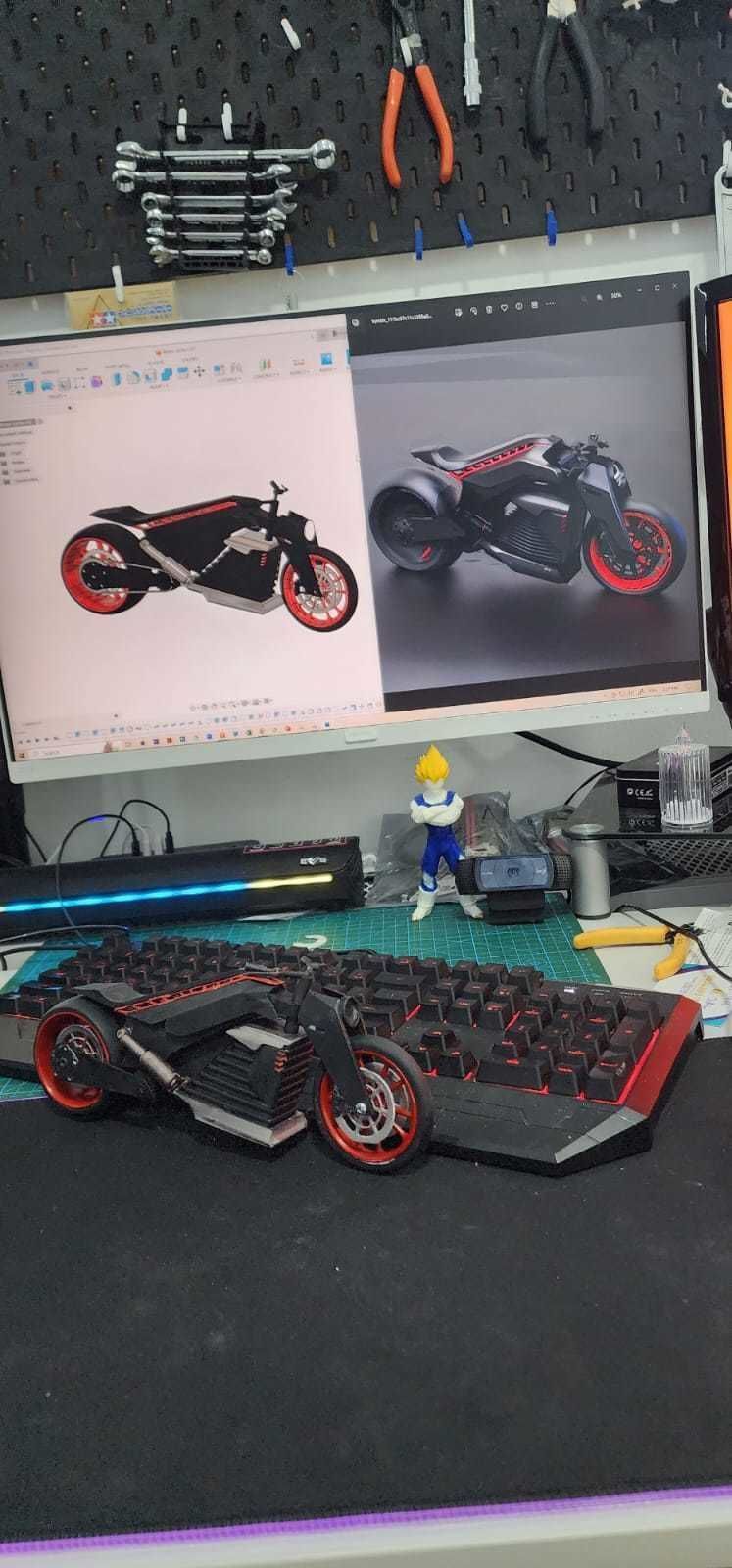Futuristic Bike Scale Model 3D Printable Design 3D print model_3