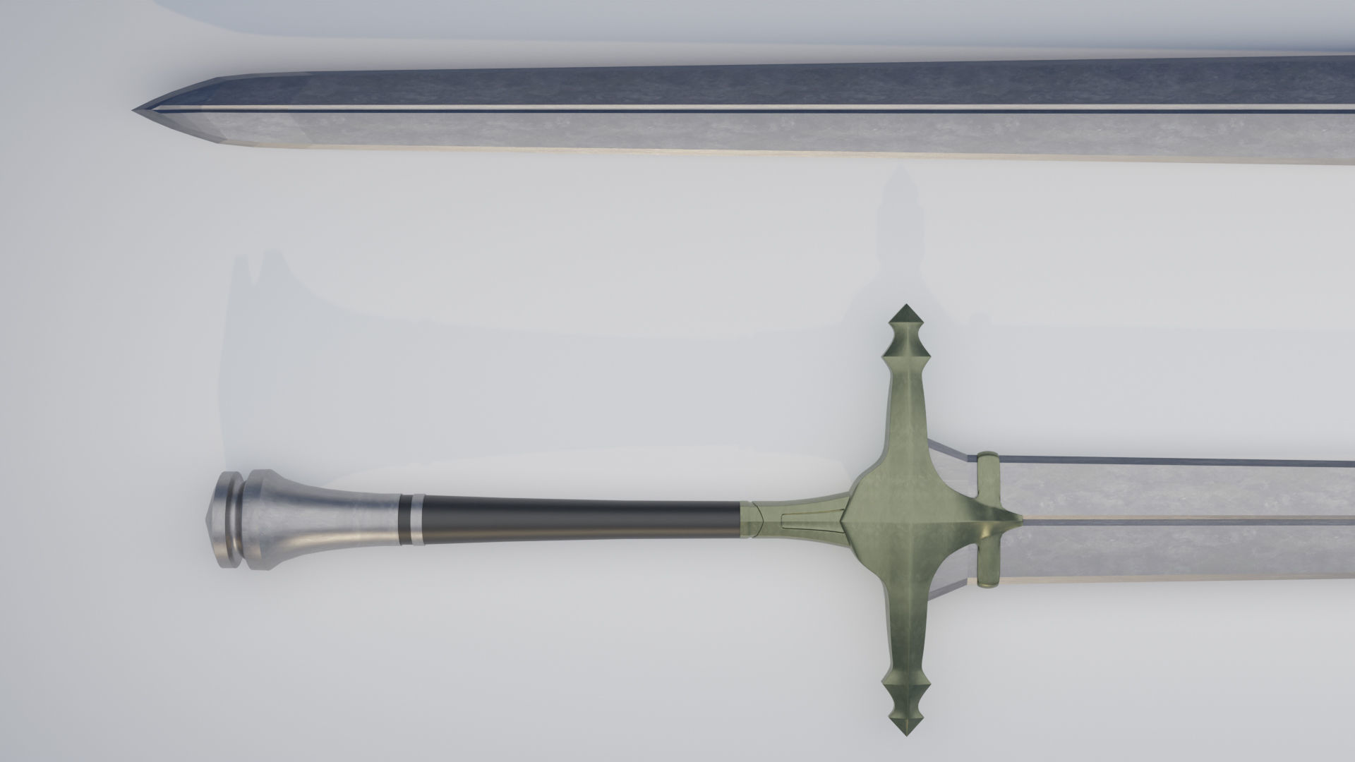 The Imperial Infantry sword from final fantasy 16 Low-poly 3D model_7