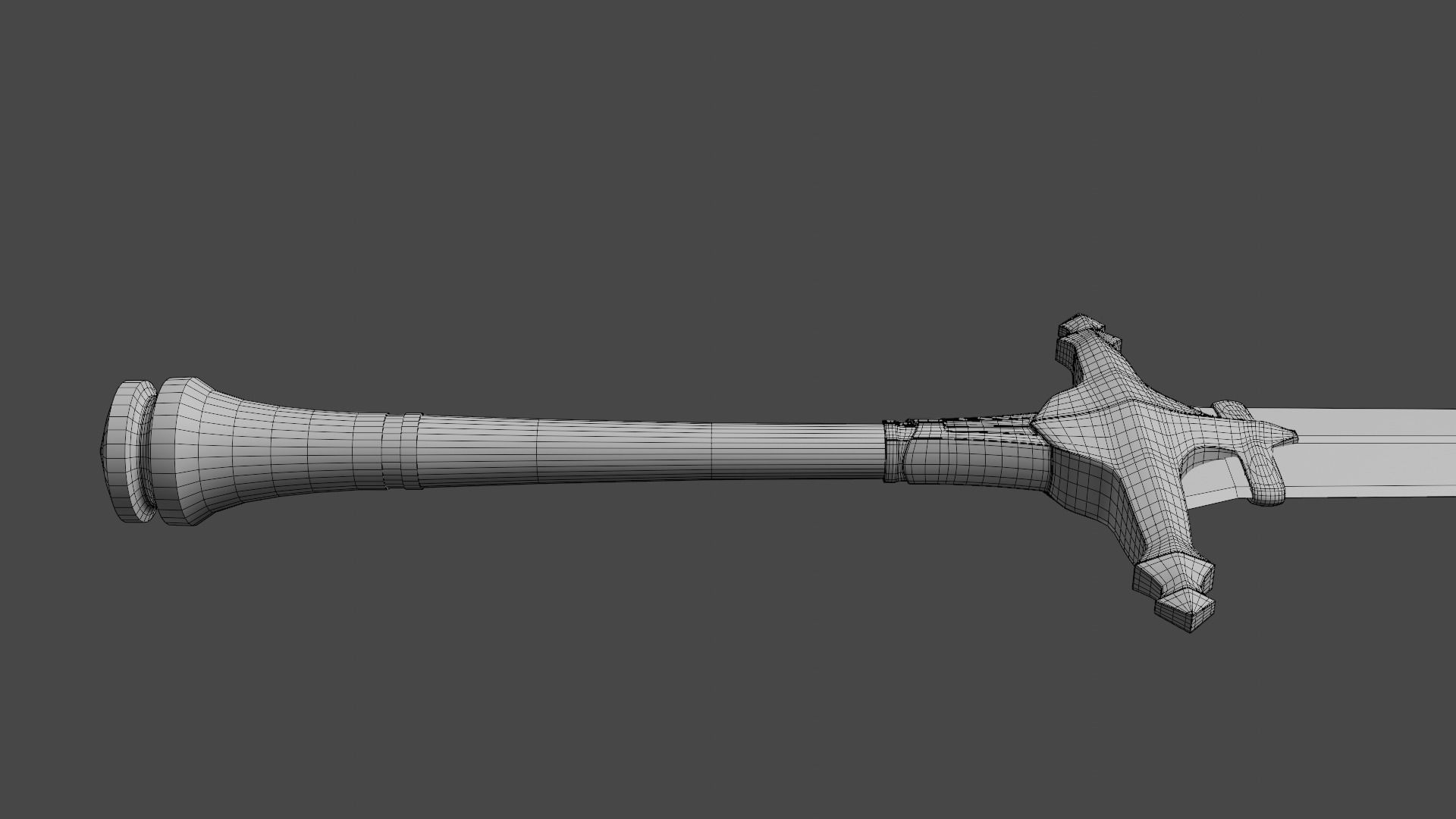 The Imperial Infantry sword from final fantasy 16 Low-poly 3D model_5