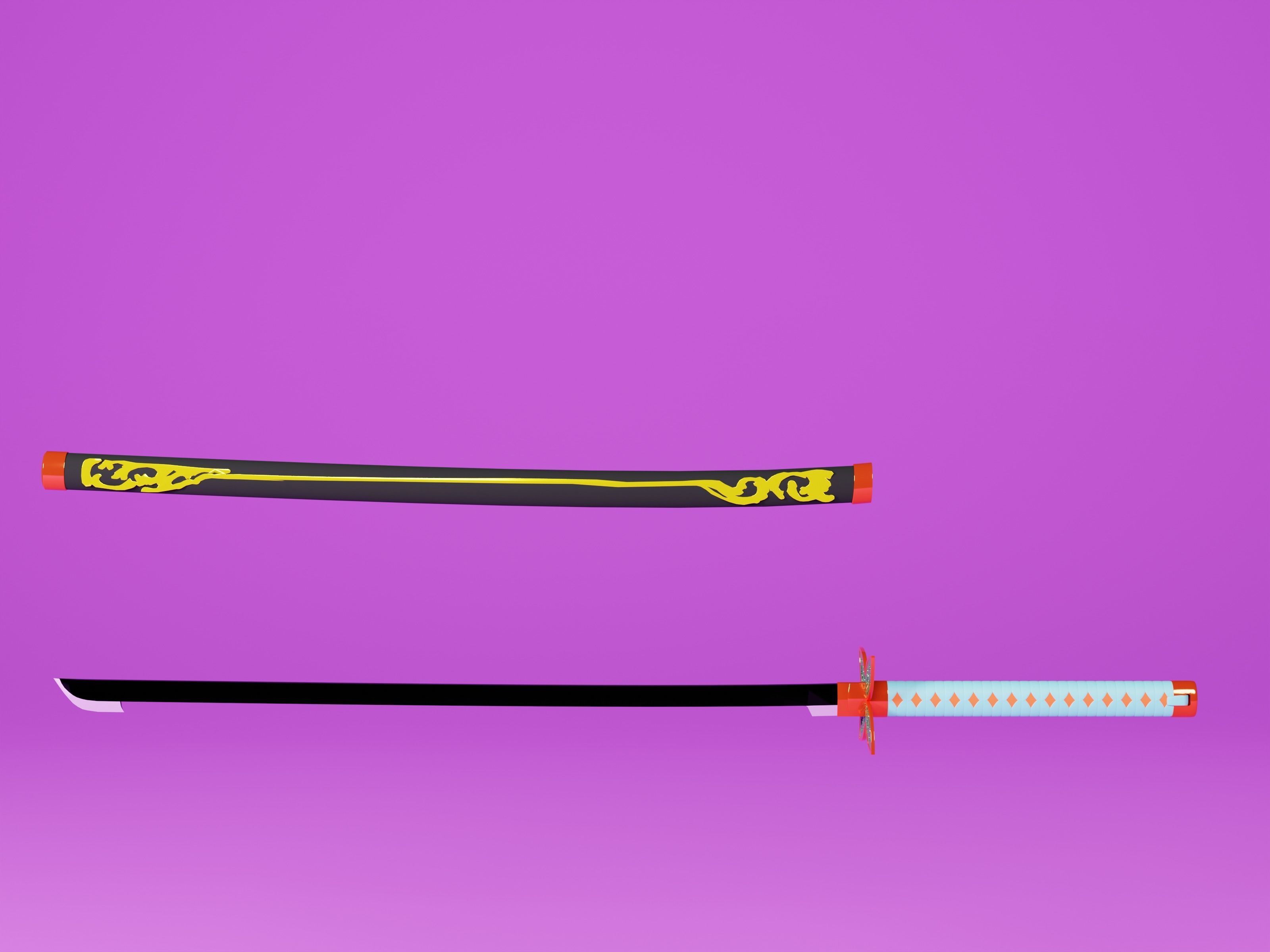 Demon Slayer Shinobu Kocho Sword - Kimetsu No Yaiba 3D print model_5