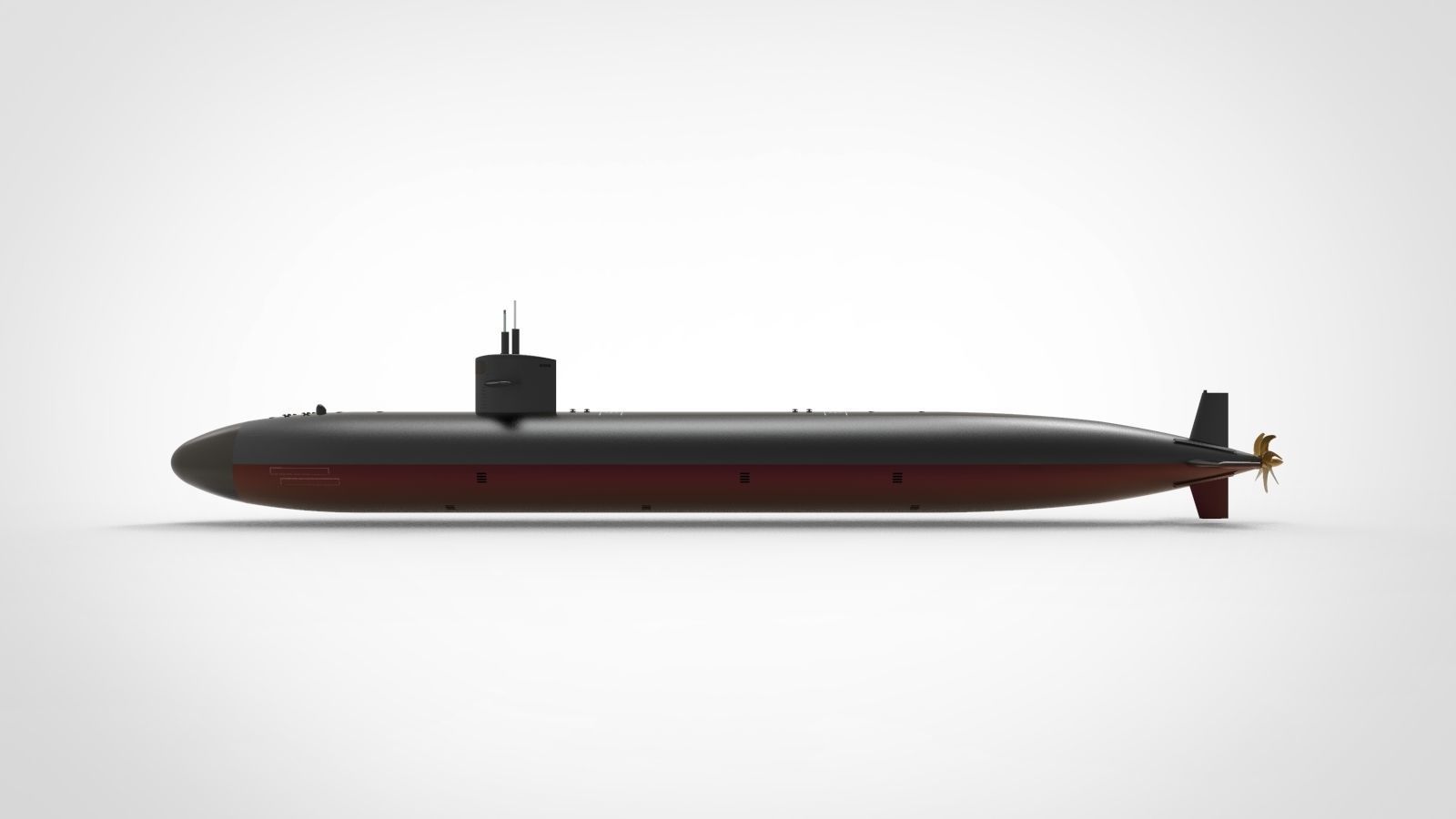 Los Angeles-class Submarine 3D model_3