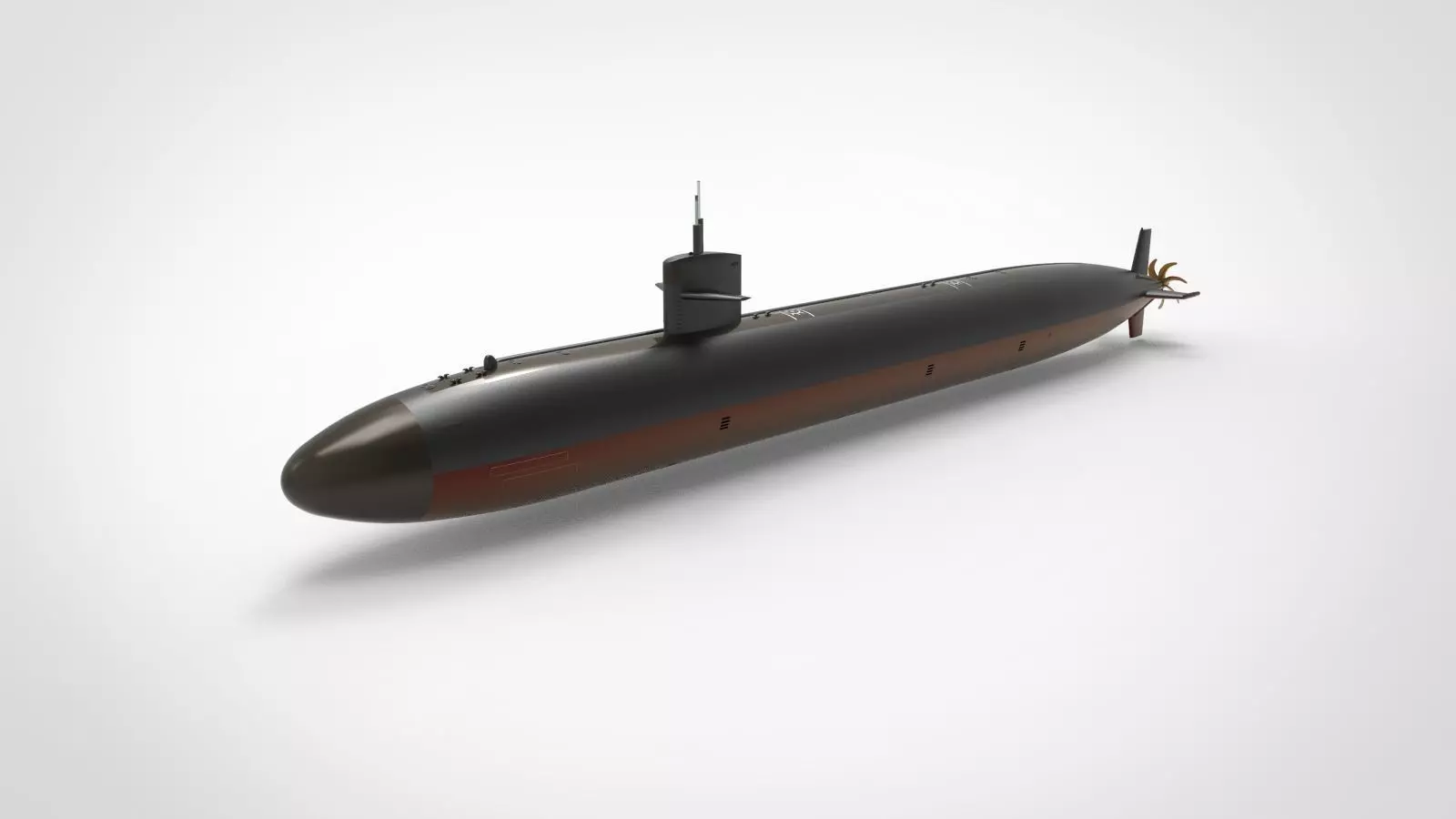 Los Angeles-class Submarine 3D model_0