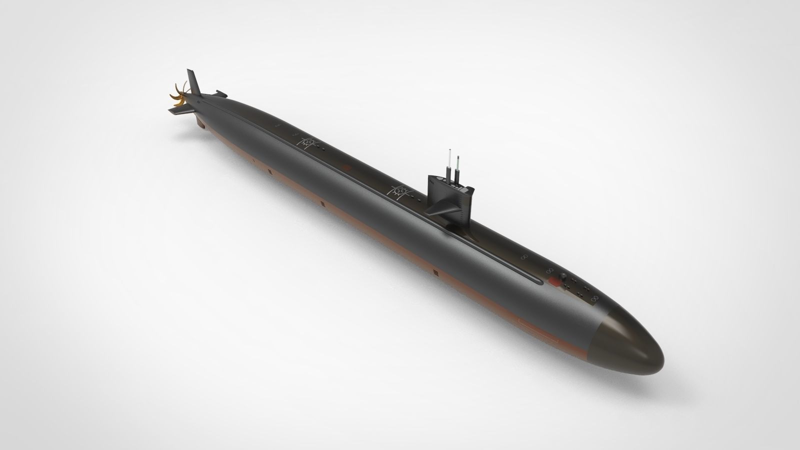 Los Angeles-class Submarine 3D model_5