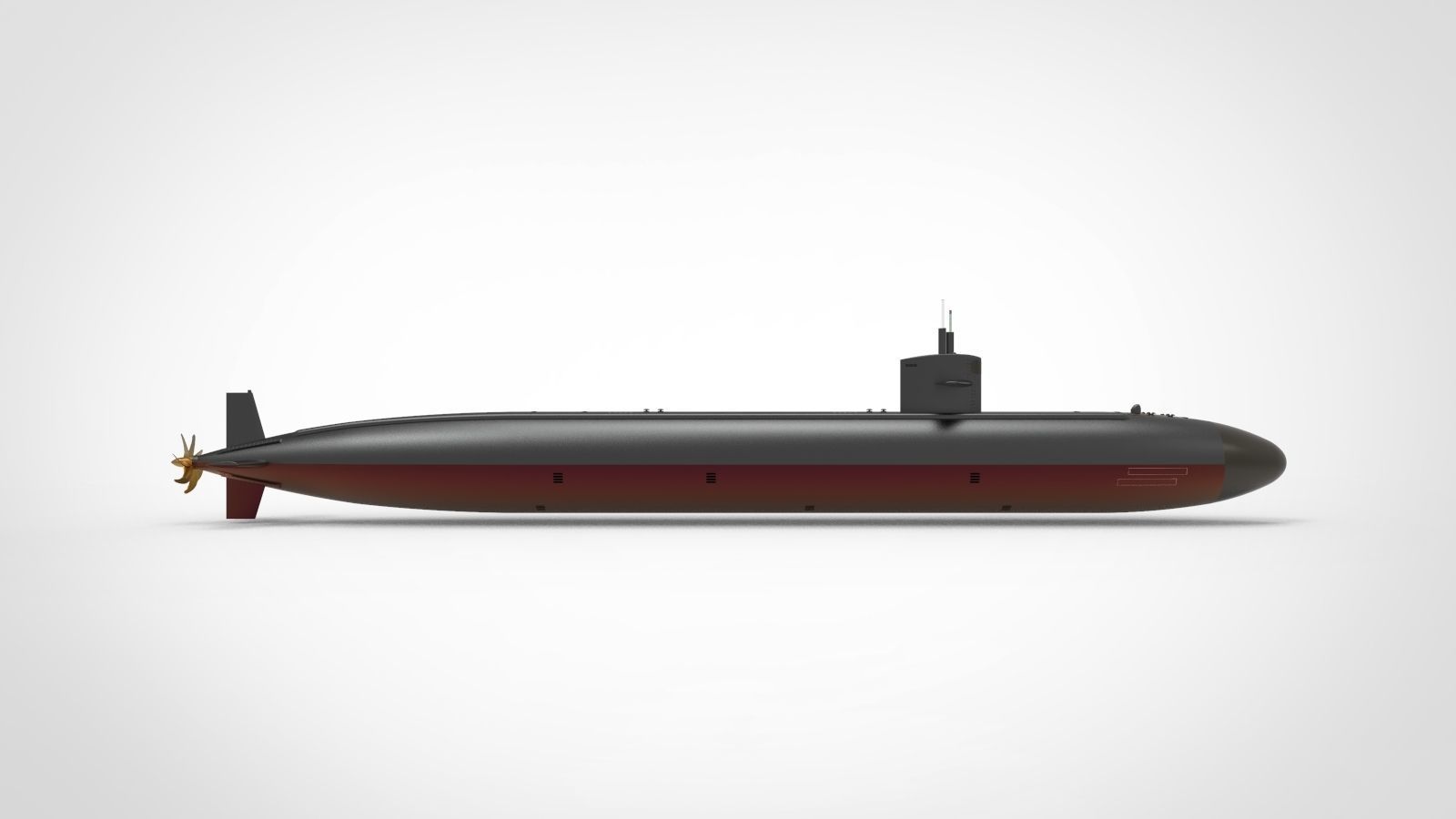 Los Angeles-class Submarine 3D model_2