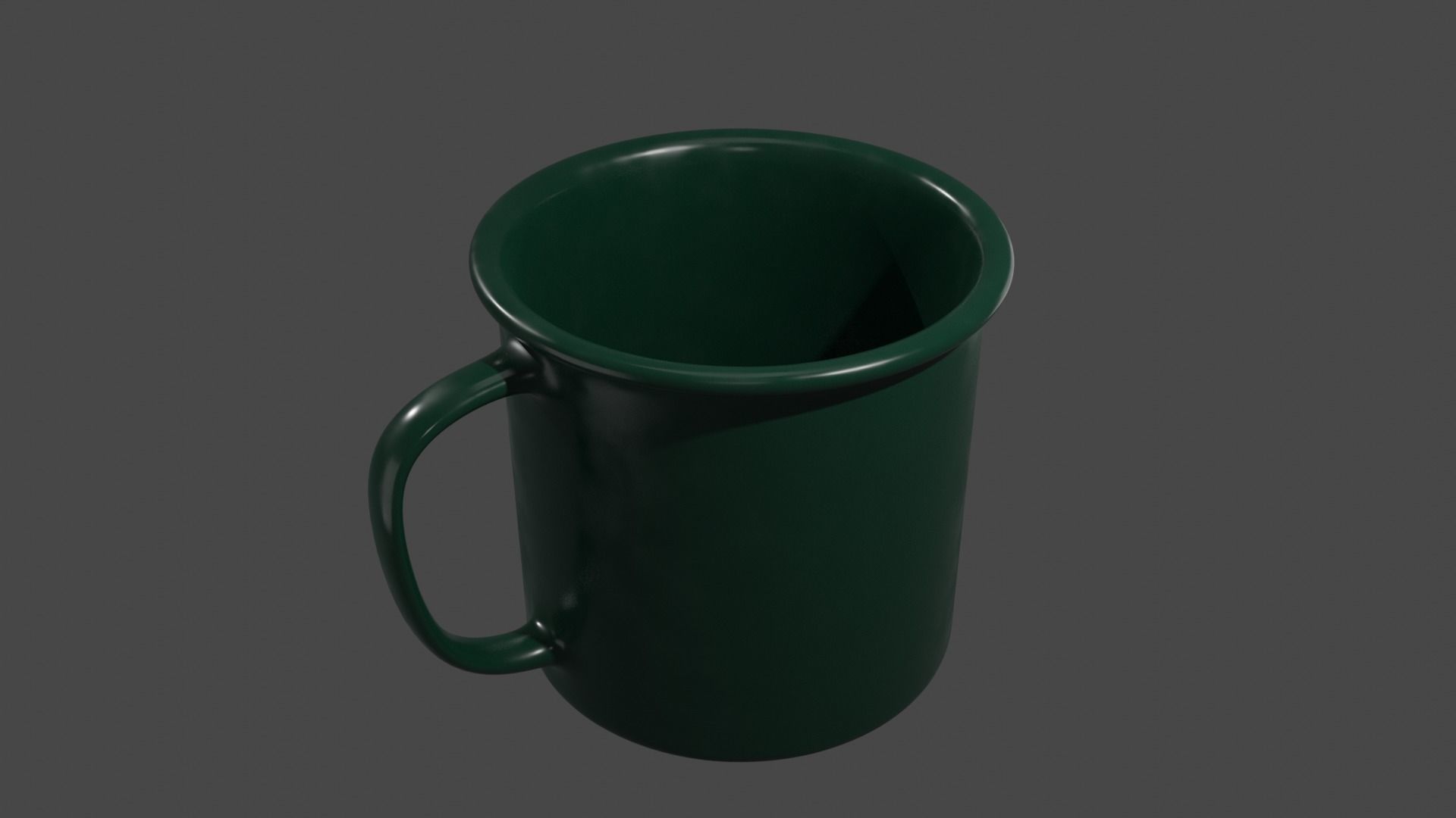 Sleek and Stylish Ceramic Green Coffee Cup 3D model_5