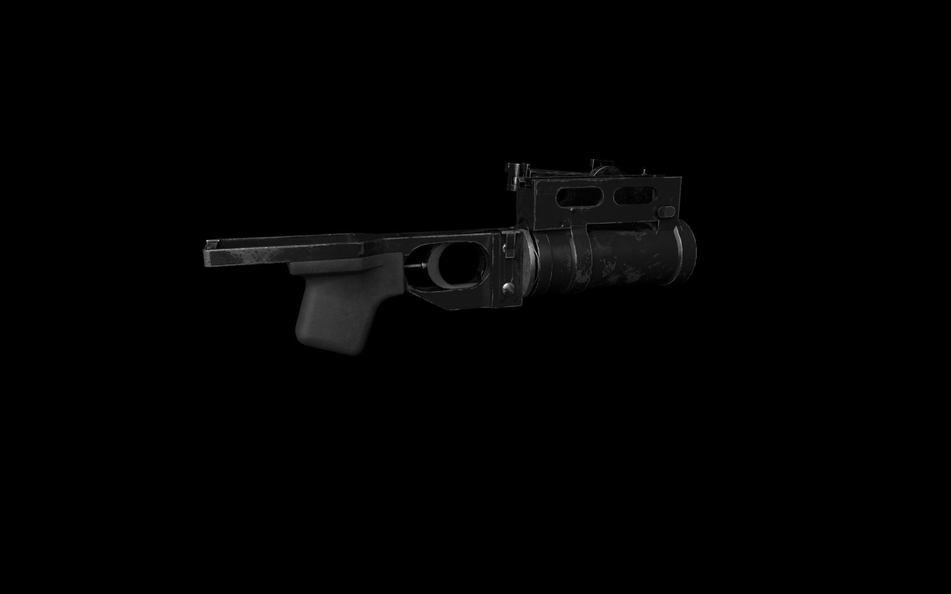 GP-25 grenade launcher Low-poly 3D model_3