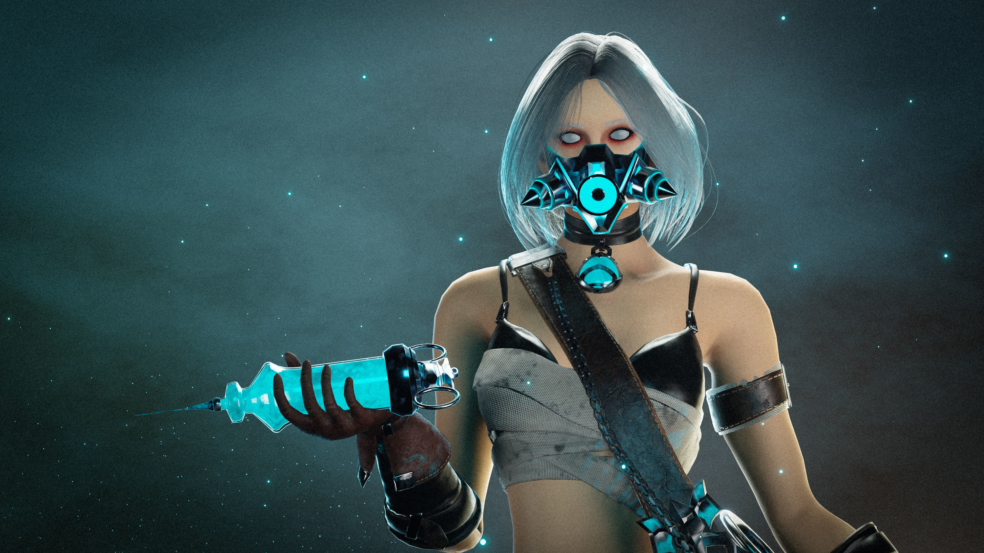 ALCHEMIST GIRL GAMEREADY CHARACTER LOW POLY Low-poly 3D model_5