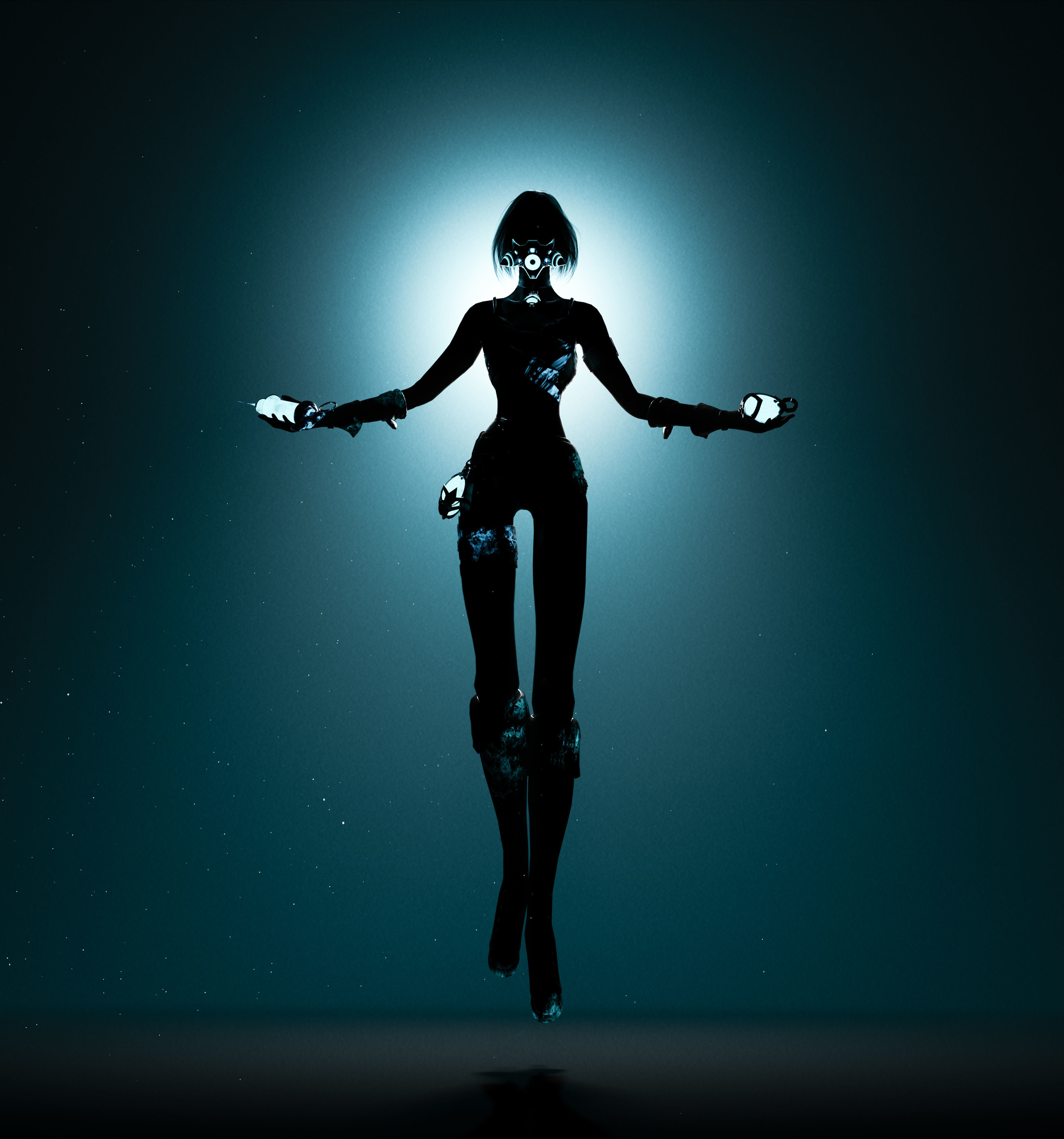 ALCHEMIST GIRL GAMEREADY CHARACTER LOW POLY Low-poly 3D model_7