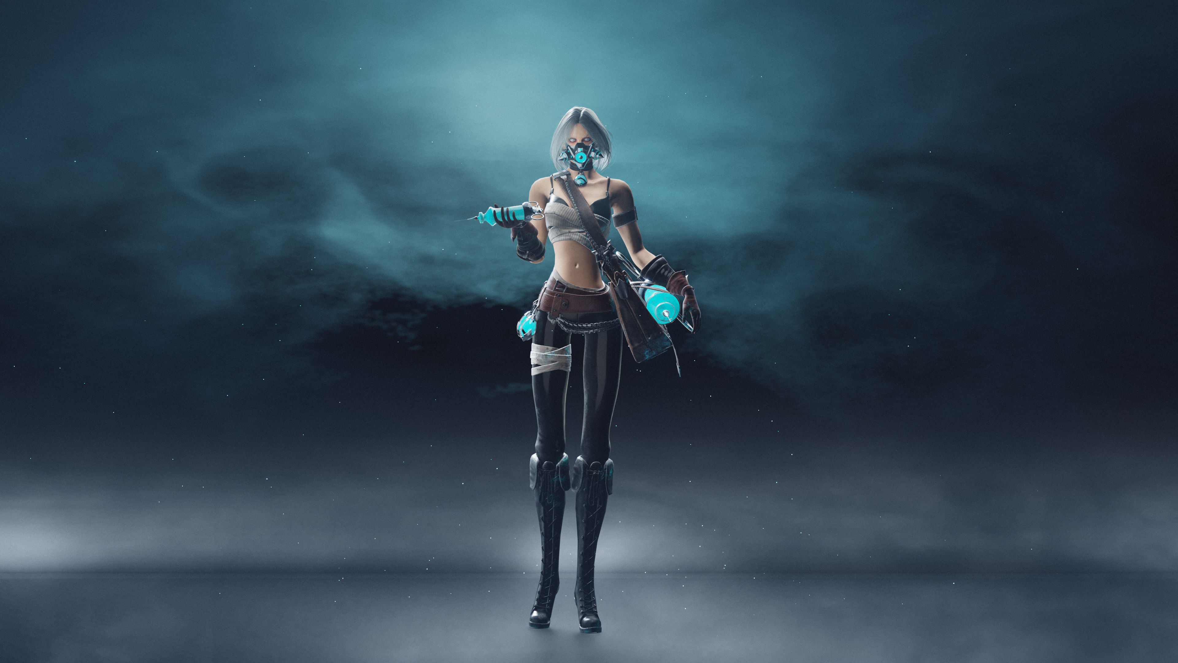 ALCHEMIST GIRL GAMEREADY CHARACTER LOW POLY Low-poly 3D model_4