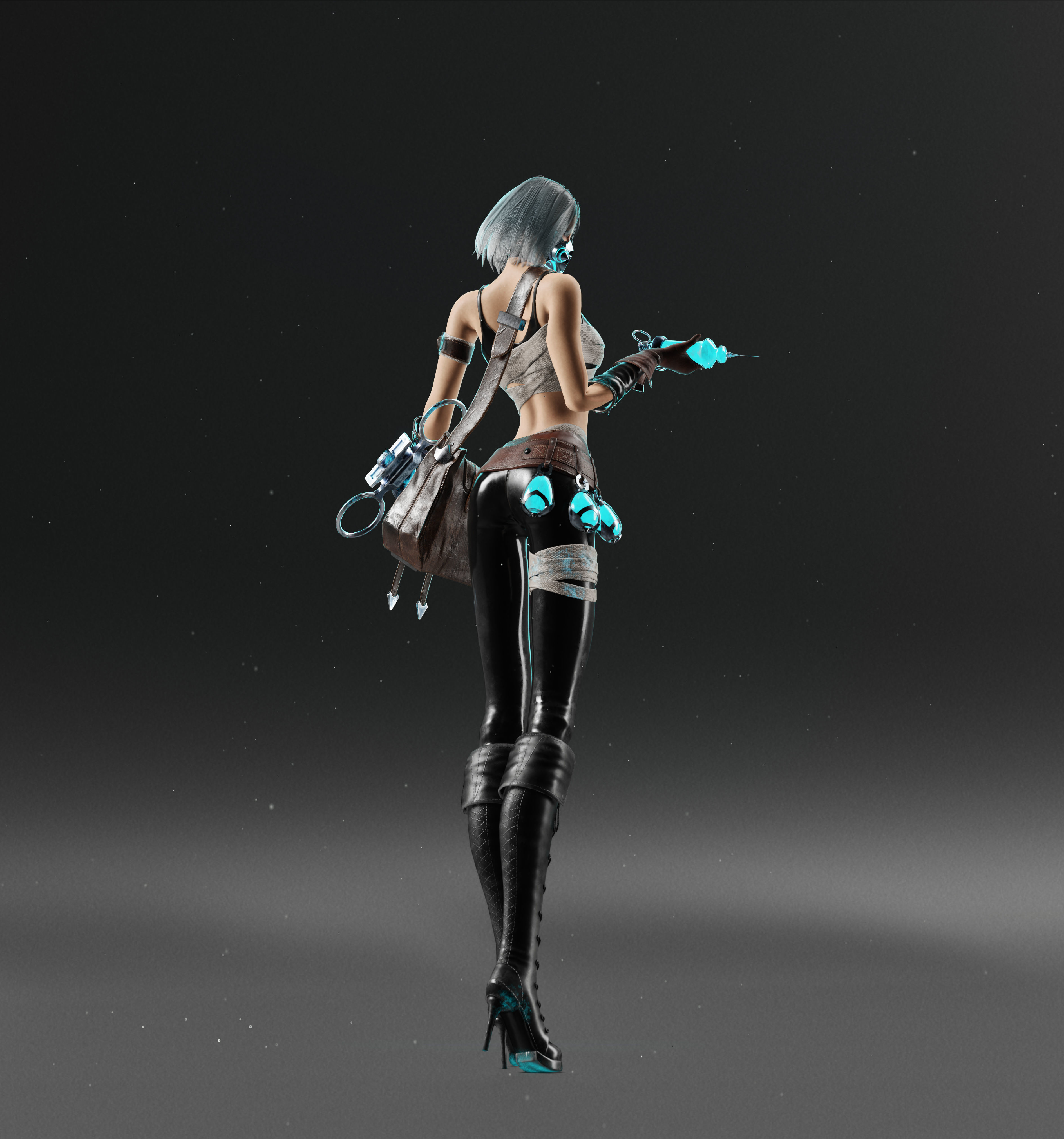 ALCHEMIST GIRL GAMEREADY CHARACTER LOW POLY Low-poly 3D model_6